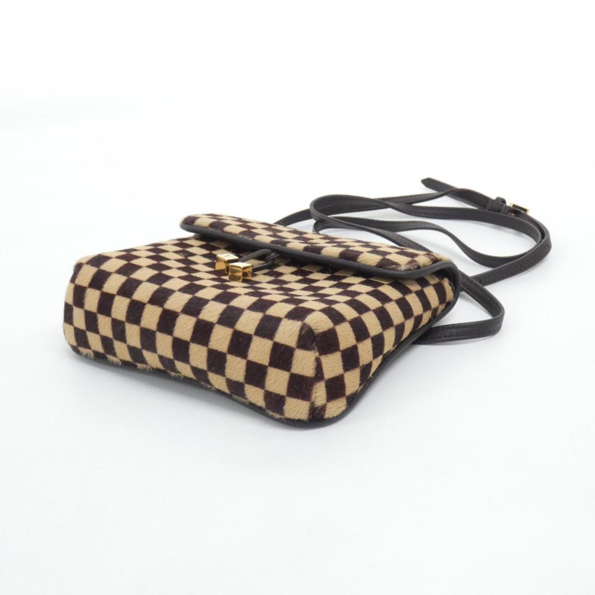 Louis Vuitton Damier Sauvage Ebene Leather Shoulder Bag (Pre-Owned)