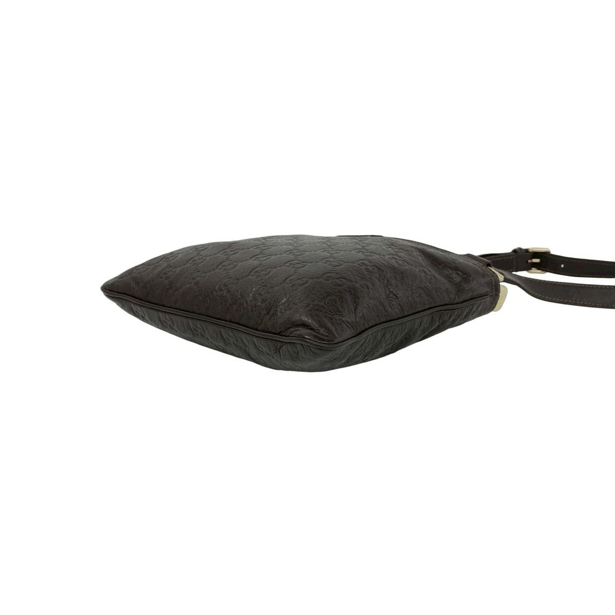 Gucci Brown Leather Pochette Shoulder Bag (Pre-Owned)