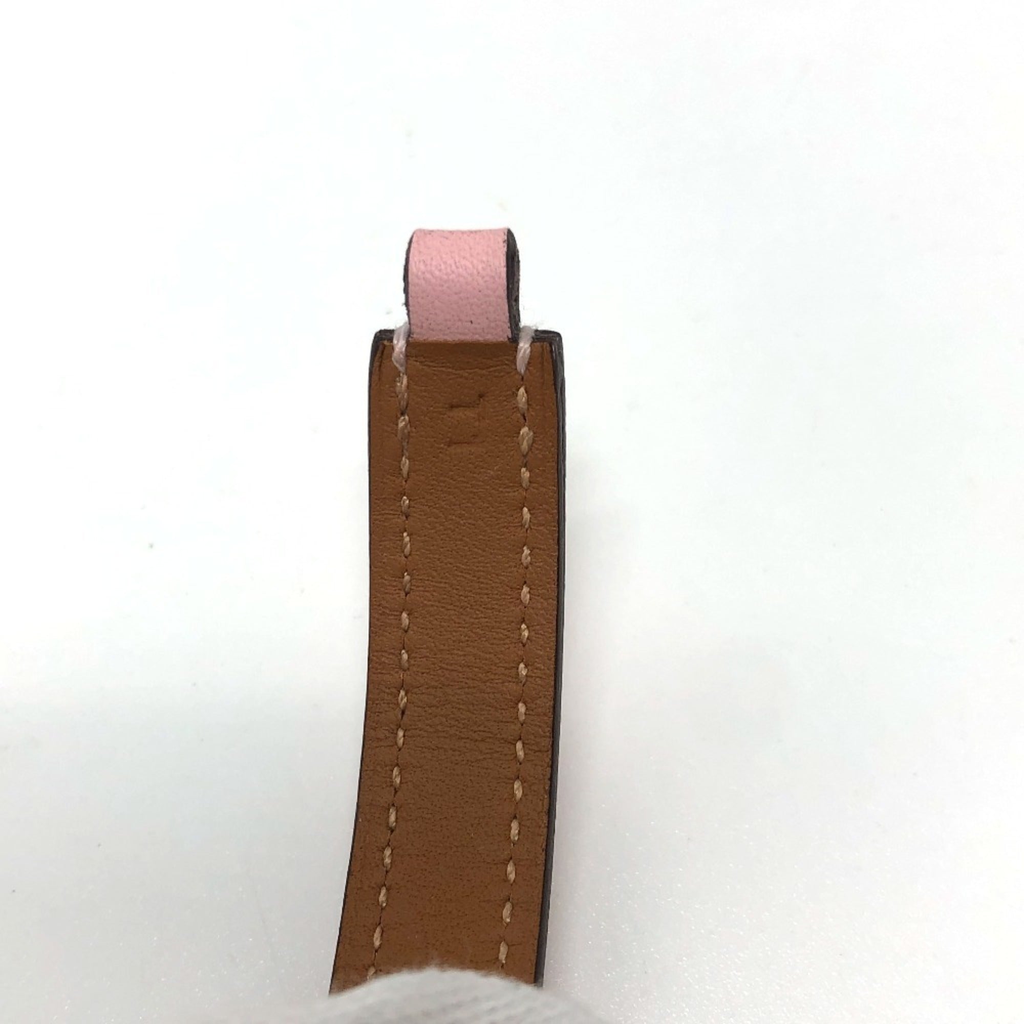 Hermes Pink Swift Leather Charm Bracelet (Pre-Owned)