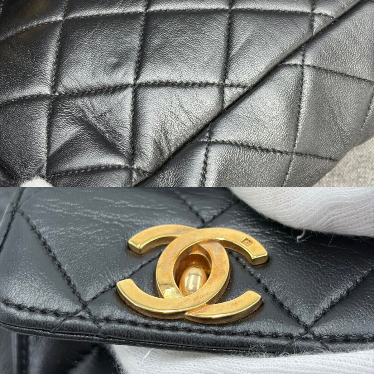 Chanel Matelasse Black Leather Backpack (Pre-Owned)