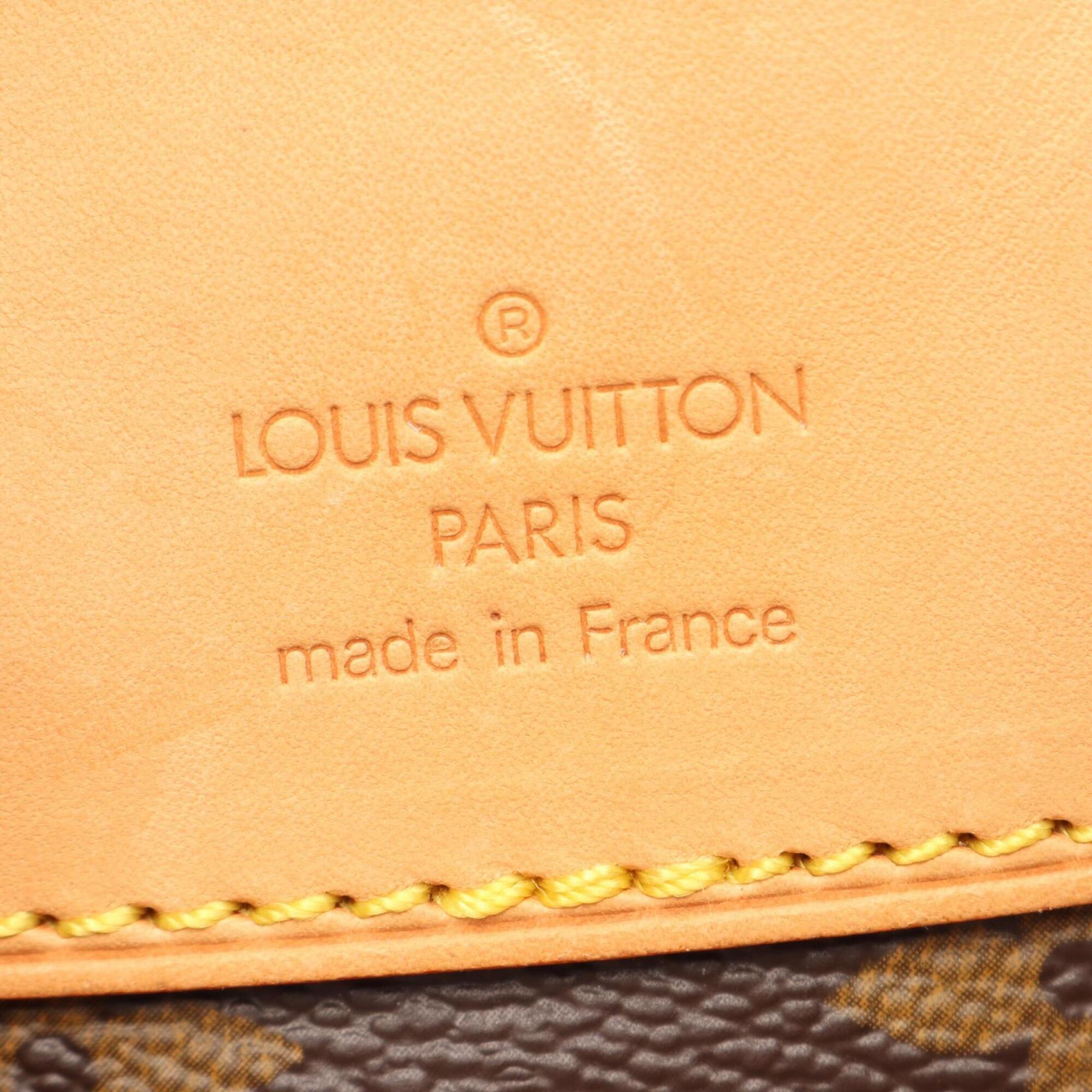 Louis Vuitton Brown Monogram Coated Canvas Leather Backpack (Pre-Owned)