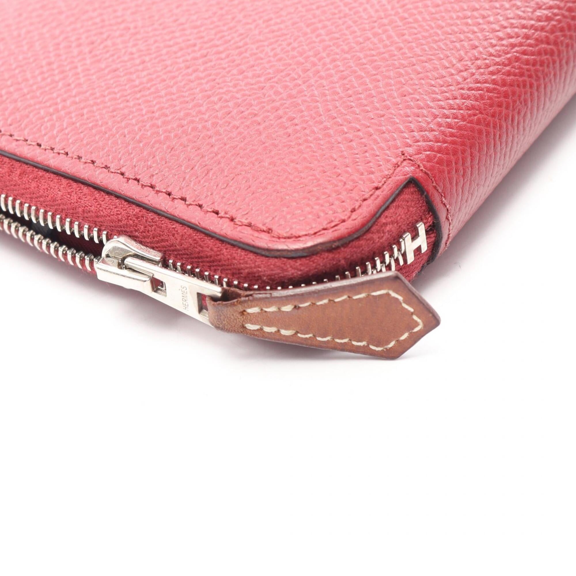 Hermes Bordeaux Epsom Leather Long Wallet (Bi-Fold) (Pre-Owned)
