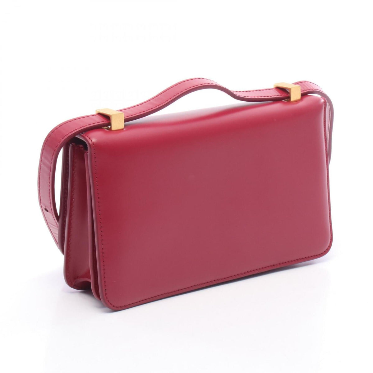 Bottega Veneta Bordeaux Leather Handbag Shoulder Bag (Pre-Owned)