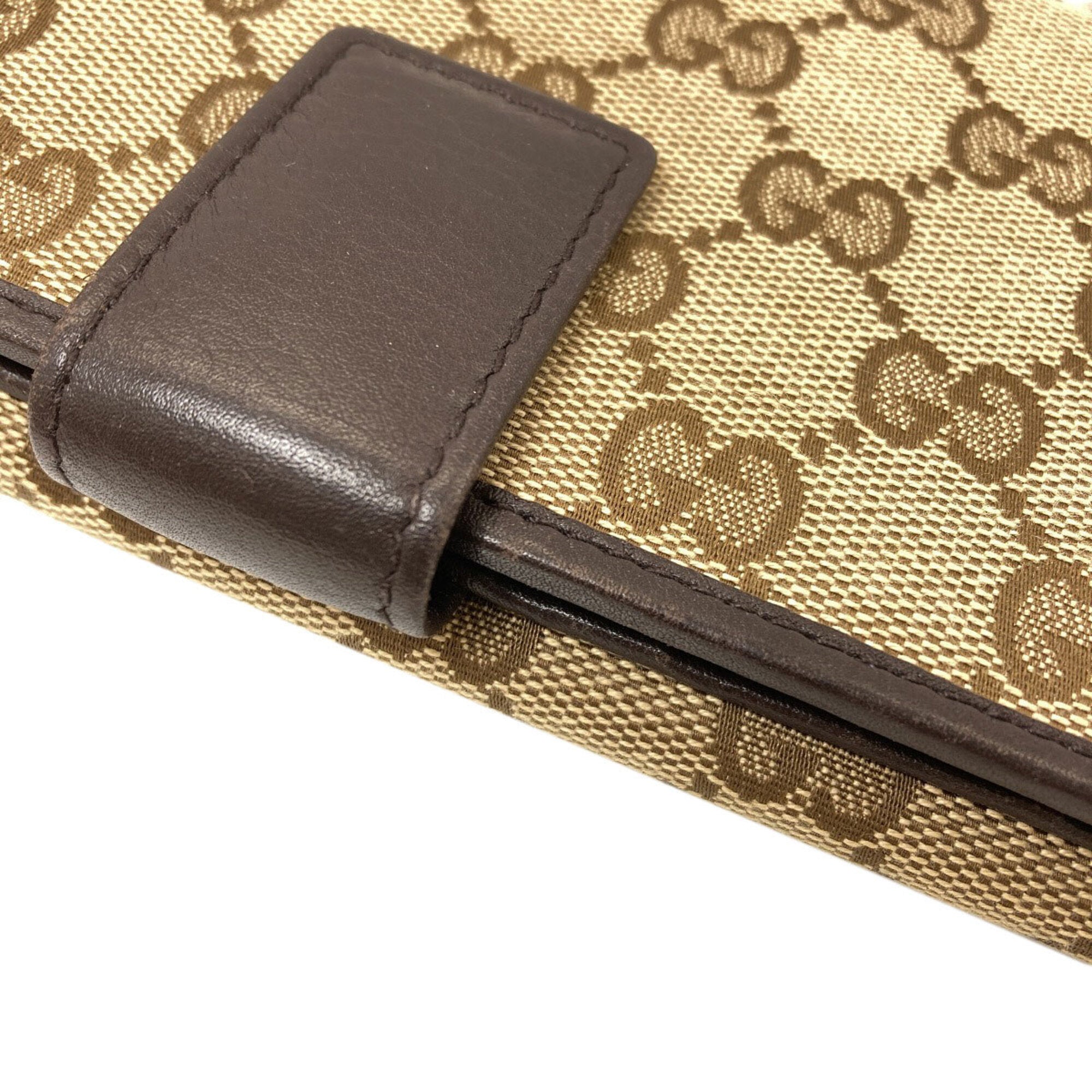 Gucci Brown Canvas Wallet (Tri-Fold) (Pre-Owned)