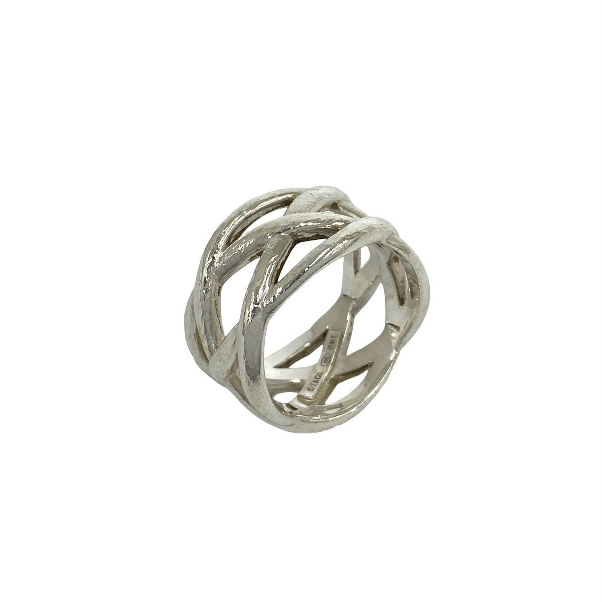 Tiffany Silver Silver 925 Band Ring (Pre-Owned)