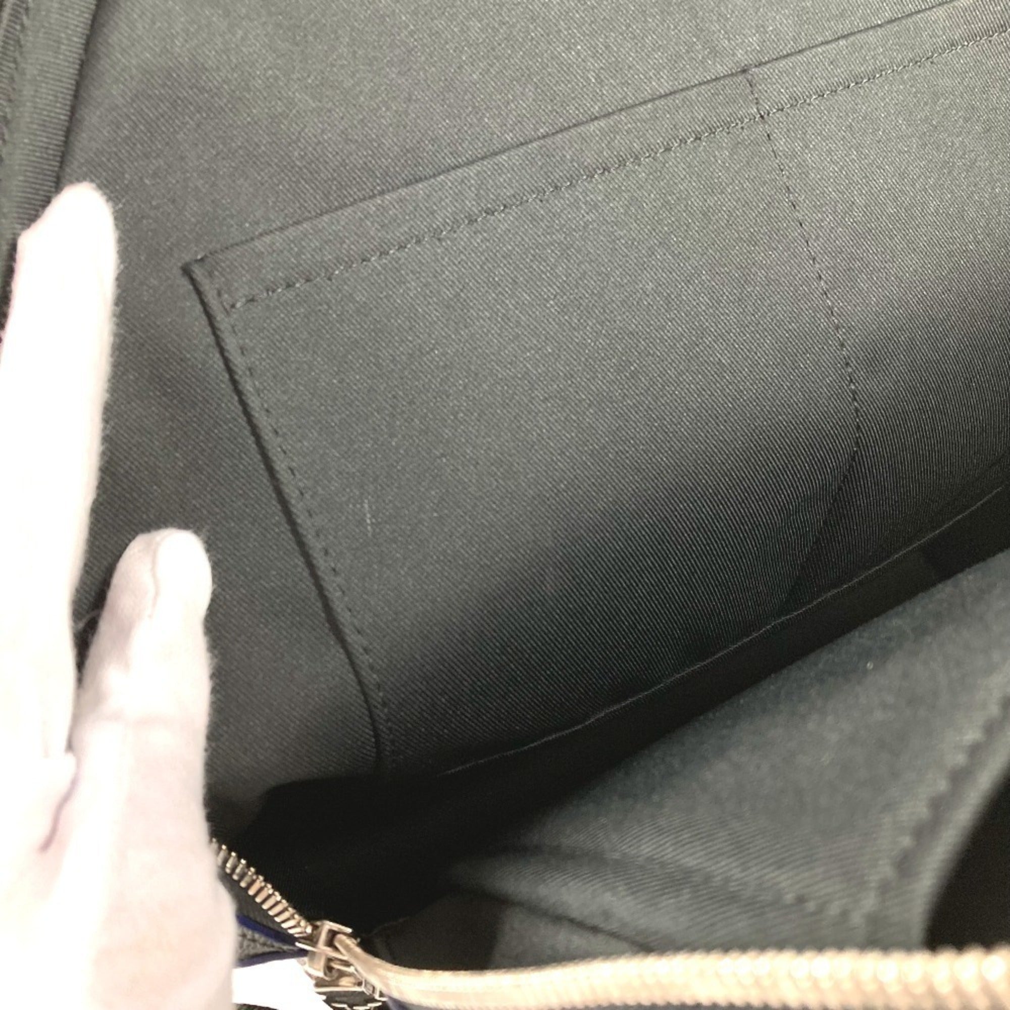 Louis Vuitton Ardoise Bicolor Black Blue Taiga Leather Backpack (Pre-Owned)