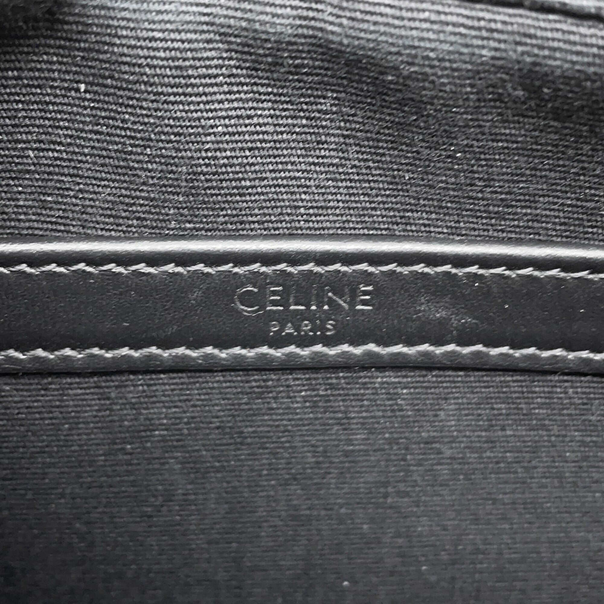 Celine Black Brown Pvc Leather Handbag Messenger Bag Shoulder Bag (Pre-Owned)