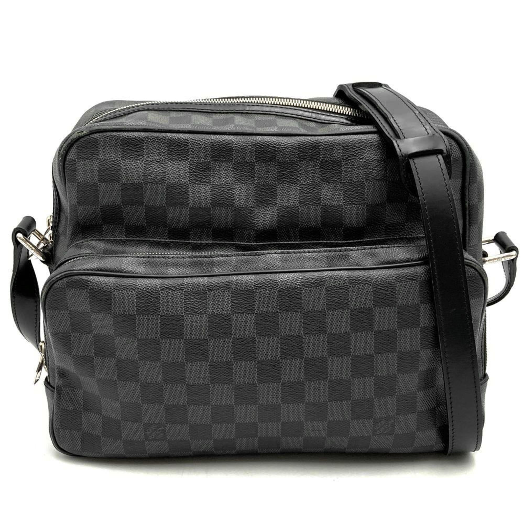Louis Vuitton Black Damier Graphite Shoulder Bag (Pre-Owned)