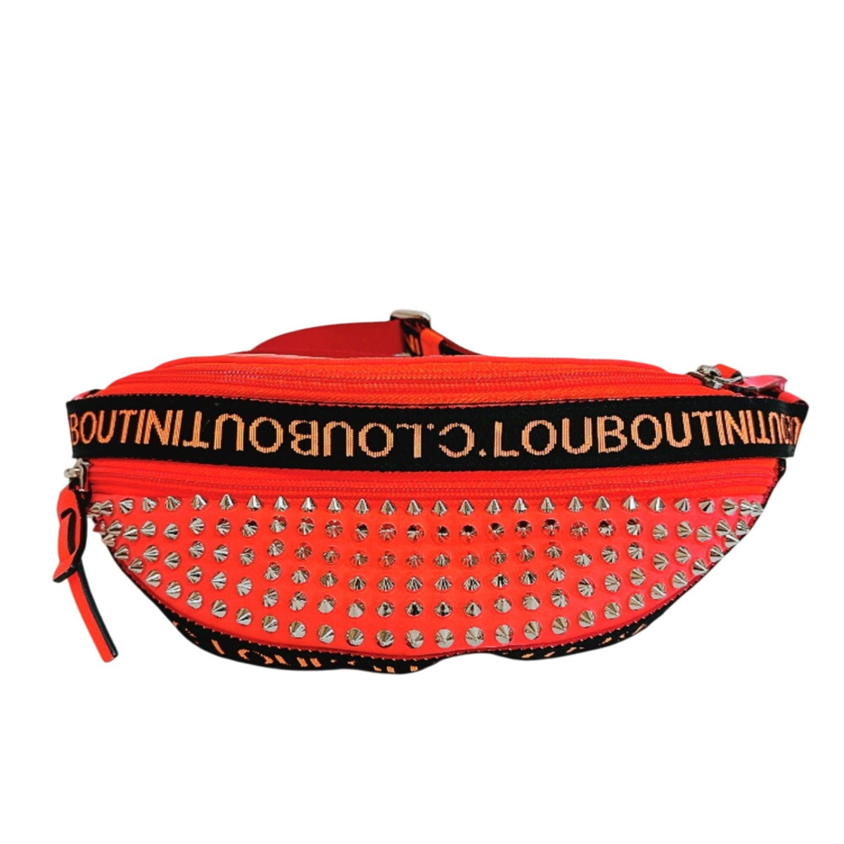 Christian Louboutin Orange Canvas Sling Bag (Pre-Owned)