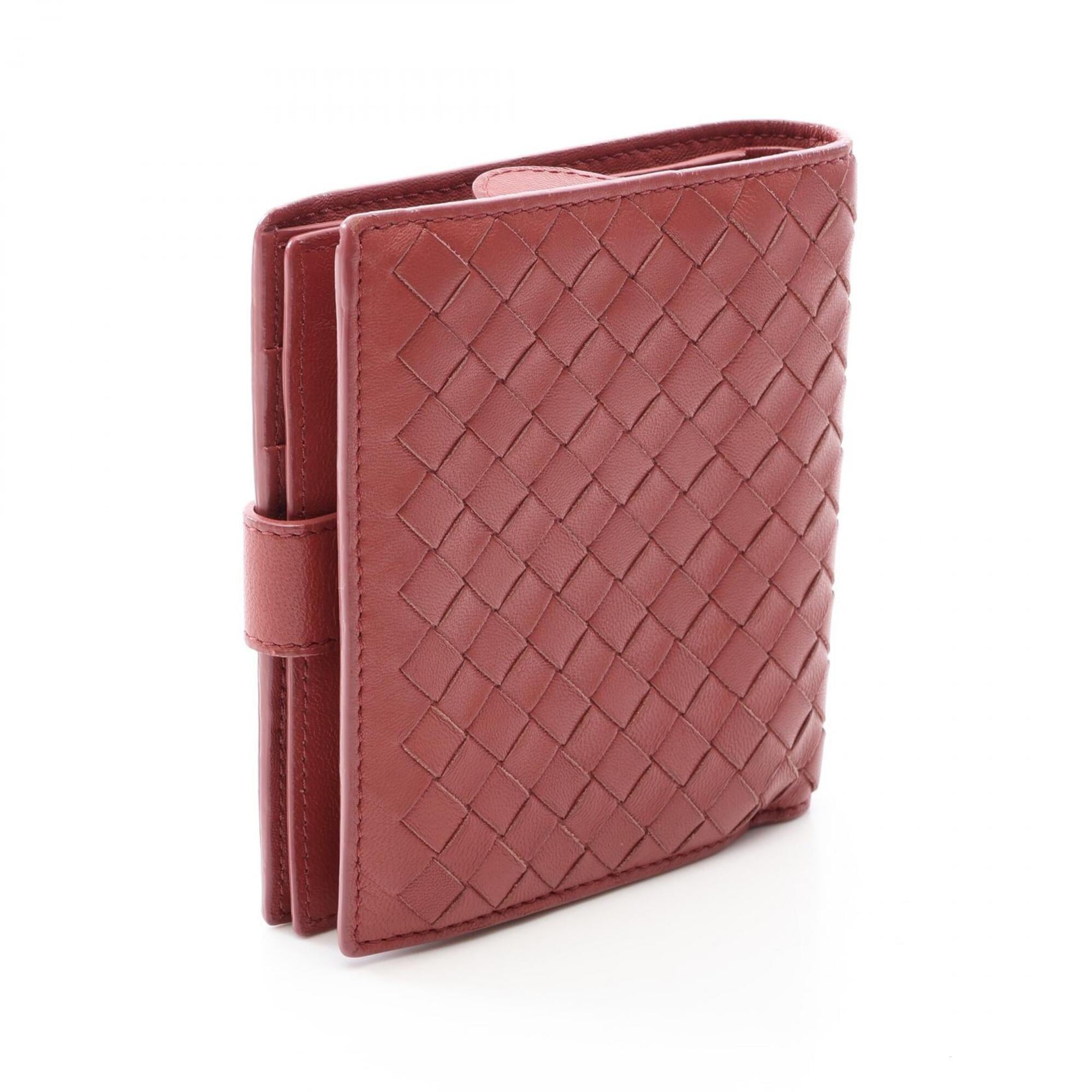 Bottega Veneta Bordeaux Intrecciato Wallet (Bi-Fold) (Pre-Owned)
