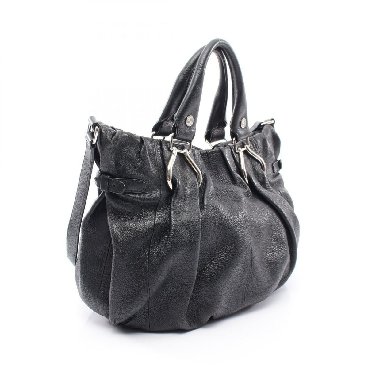 Celine Black Leather Handbag Shoulder Bag (Pre-Owned)