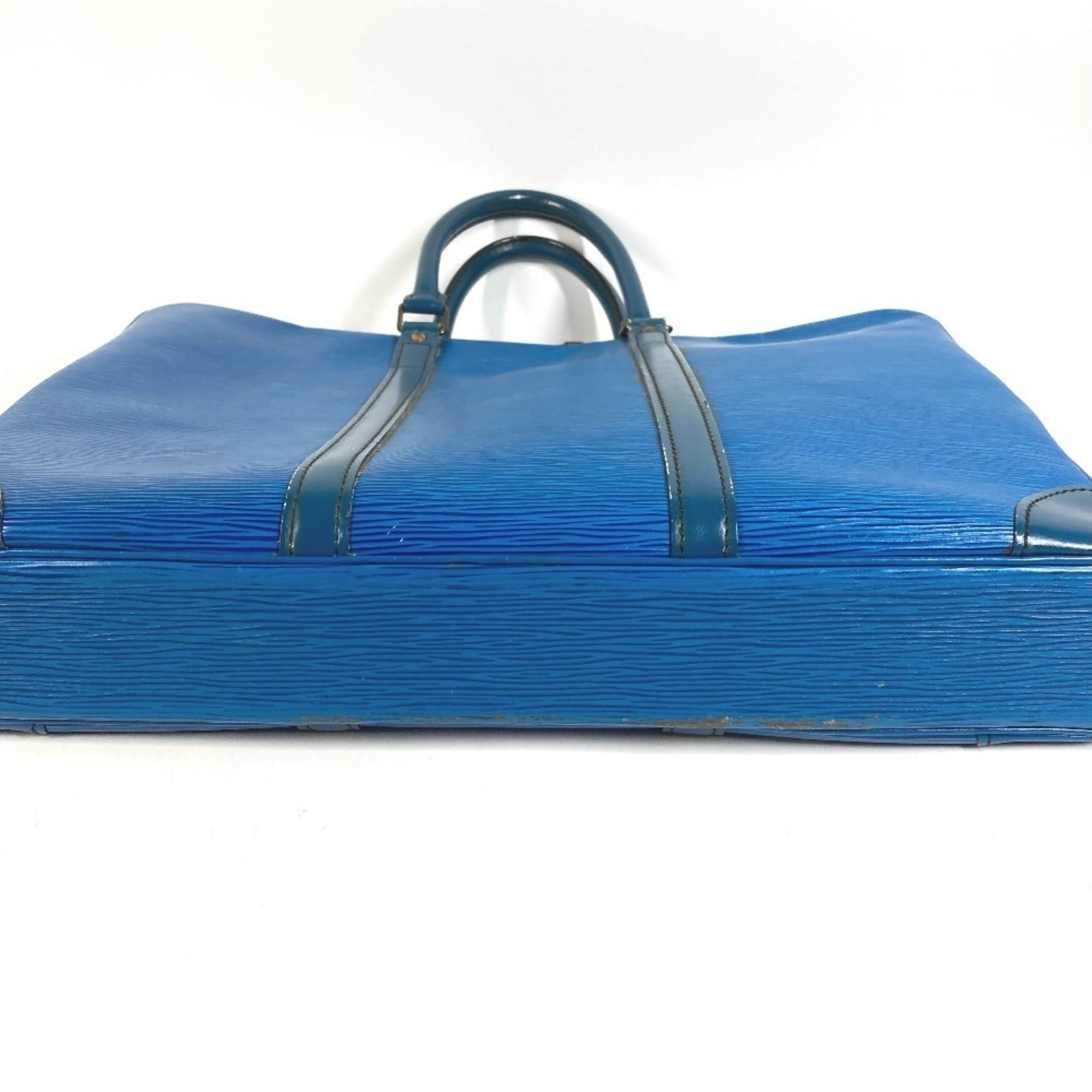 Louis Vuitton Blue Toledo Blue Epi Leather Briefcase Handbag Tote Bag (Pre-Owned)