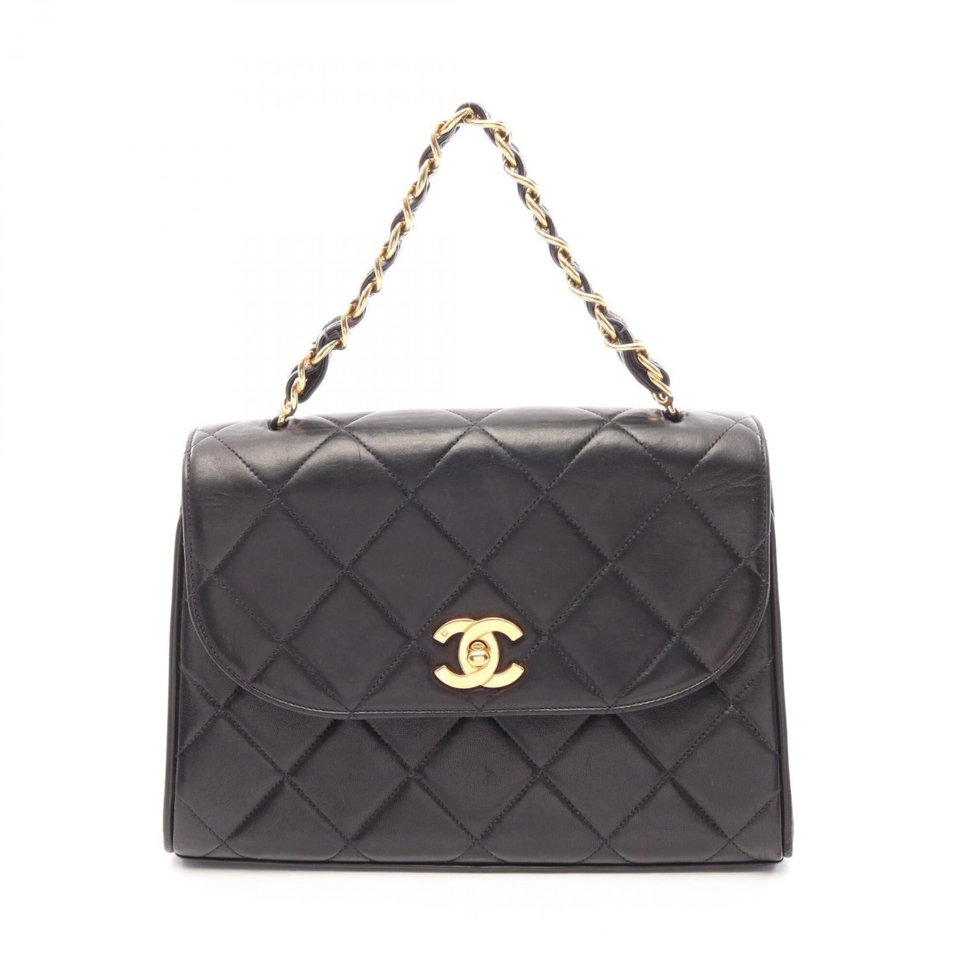 Chanel Black Leather Handbag (Pre-Owned)