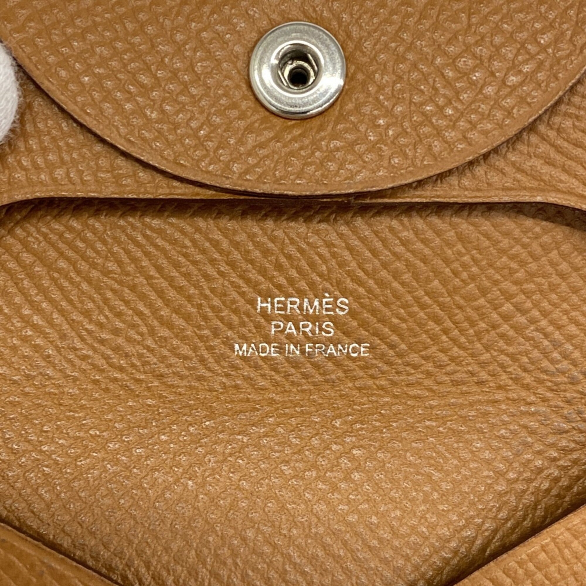Hermes Gold Epsom Leather Coin Purse/Coin Case (Pre-Owned)