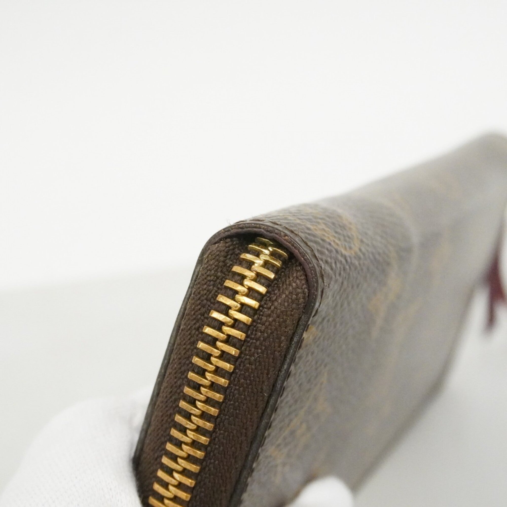 Louis Vuitton Brown Fuchsia Long Wallet (Bi-Fold) (Pre-Owned)