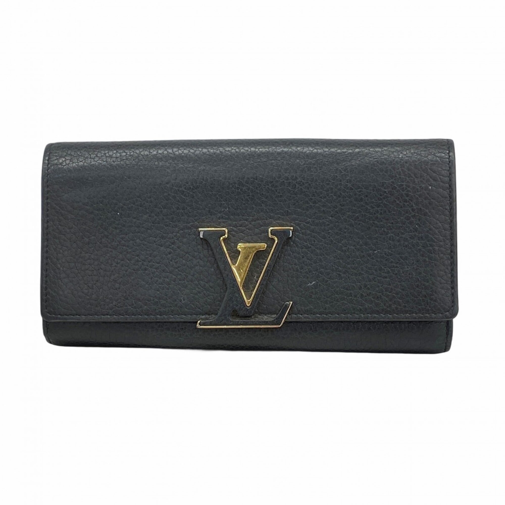 Louis Vuitton Noir Long Wallet (Bi-Fold) (Pre-Owned)