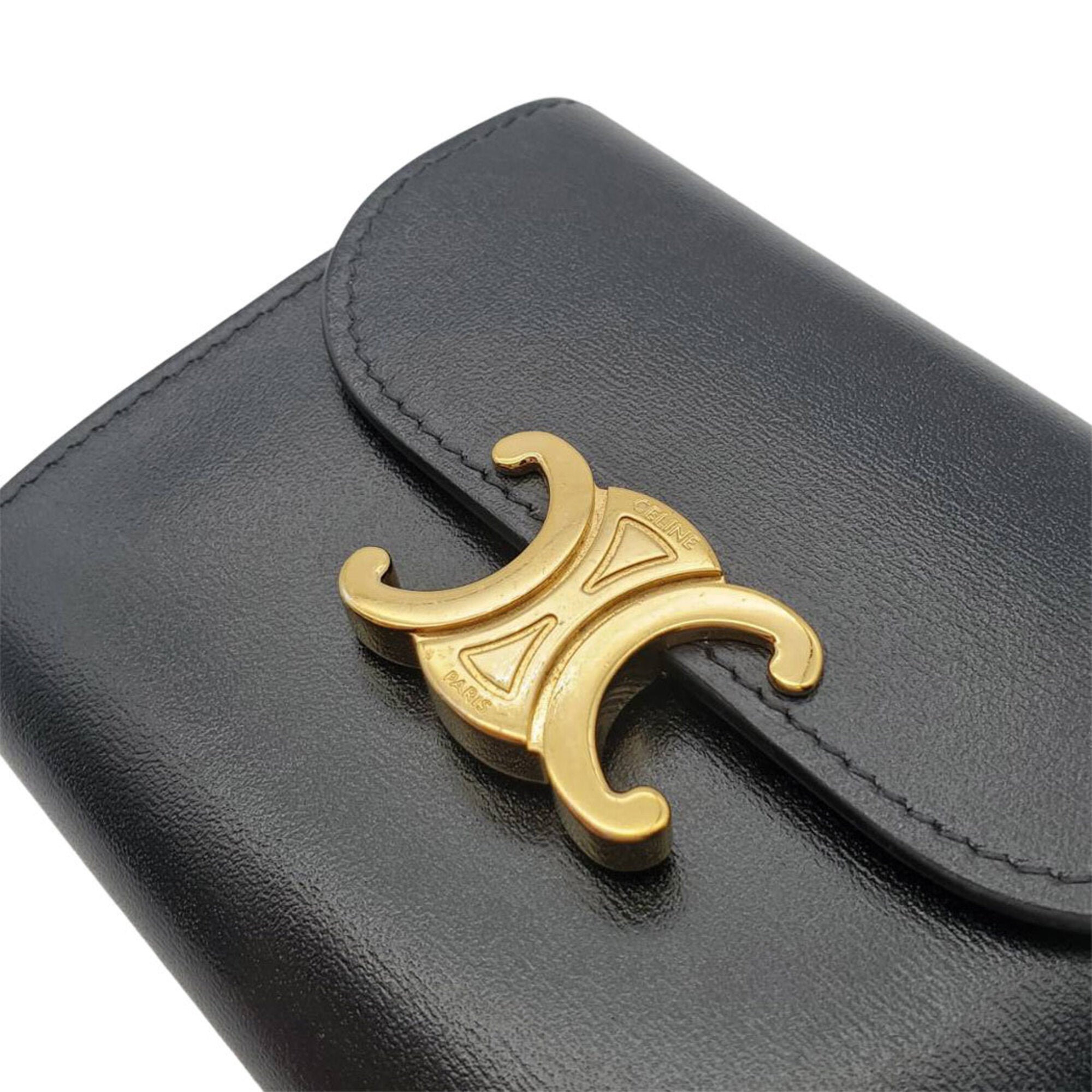 Celine Black Leather Wallet (Bi-Fold) (Pre-Owned)