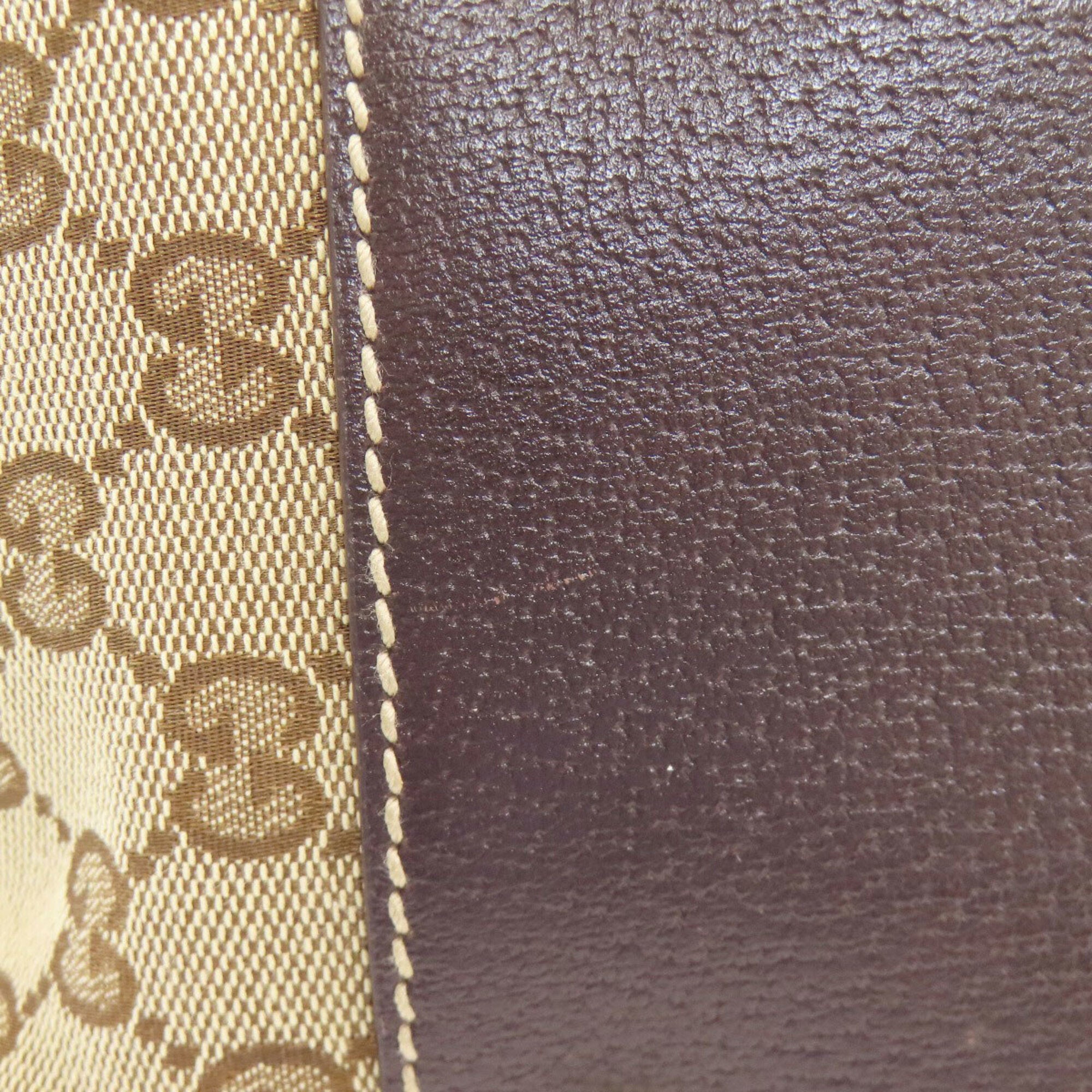 Gucci Brown Canvas Boston Bag Tote Bag (Pre-Owned)
