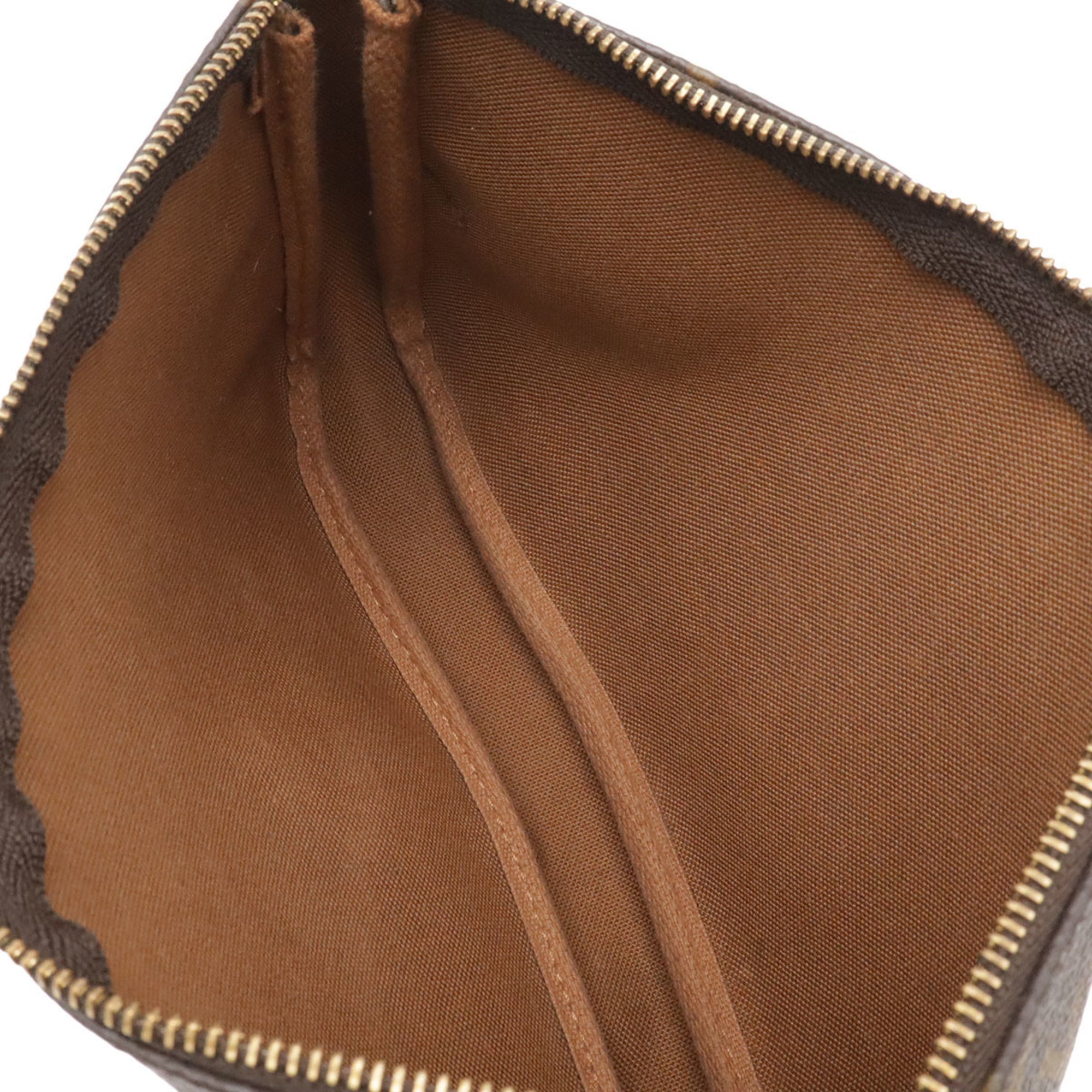 Louis Vuitton Brown Monogram Canvas Handbag Pochette Pouch (Pre-Owned)