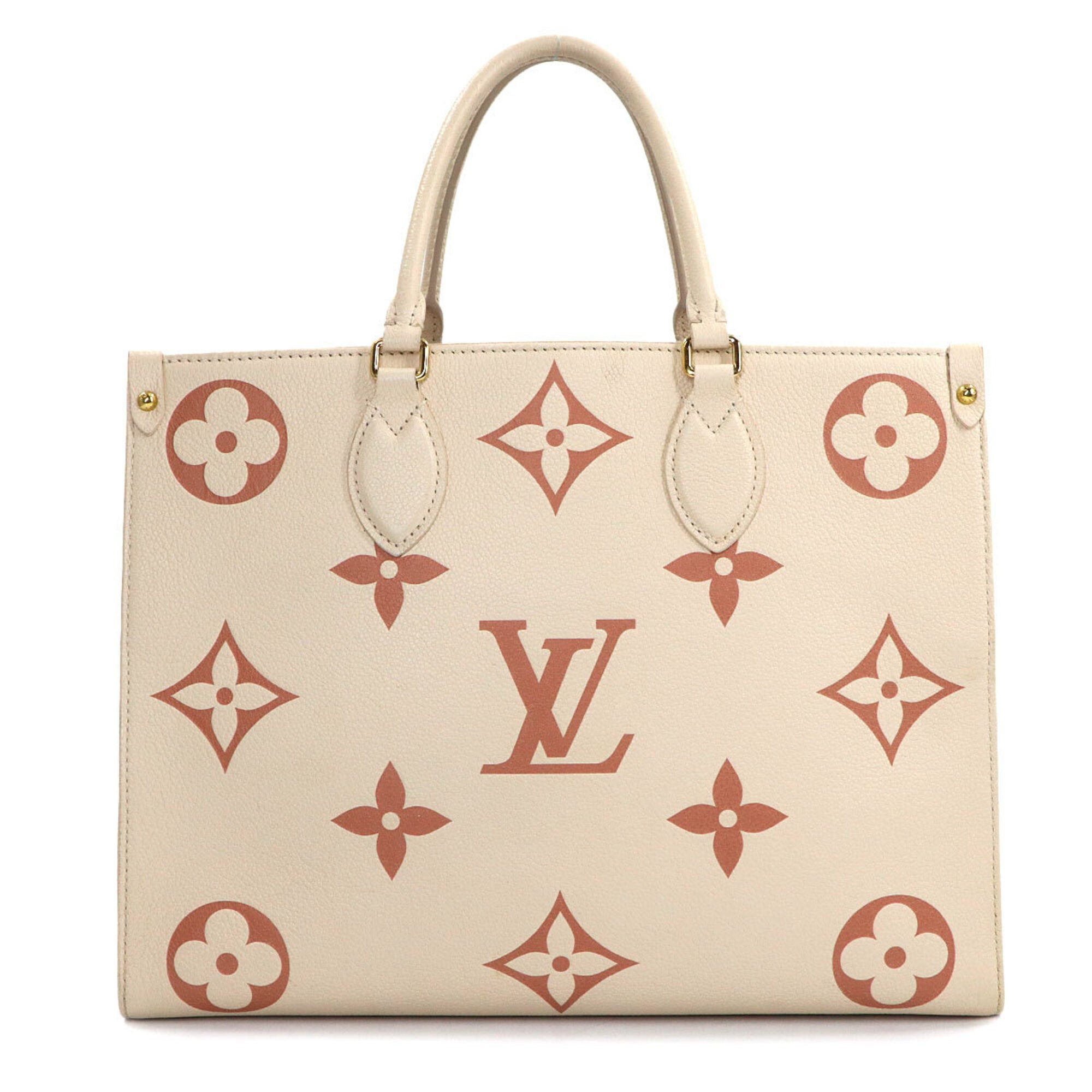 Louis Vuitton Cream Monogram Empreinte Handbag Tote Bag (Pre-Owned)