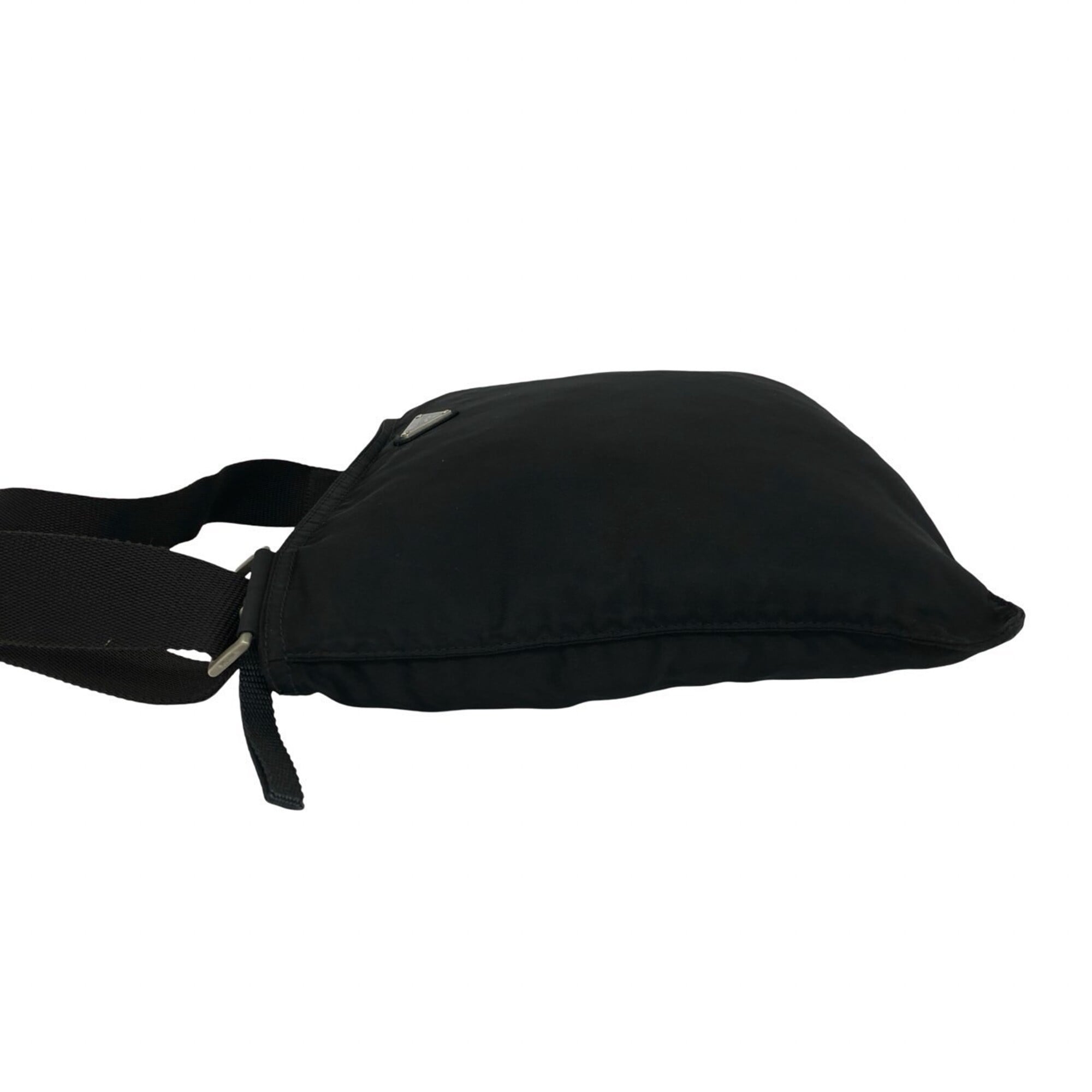 Prada Black Nylon Pochette Shoulder Bag (Pre-Owned)