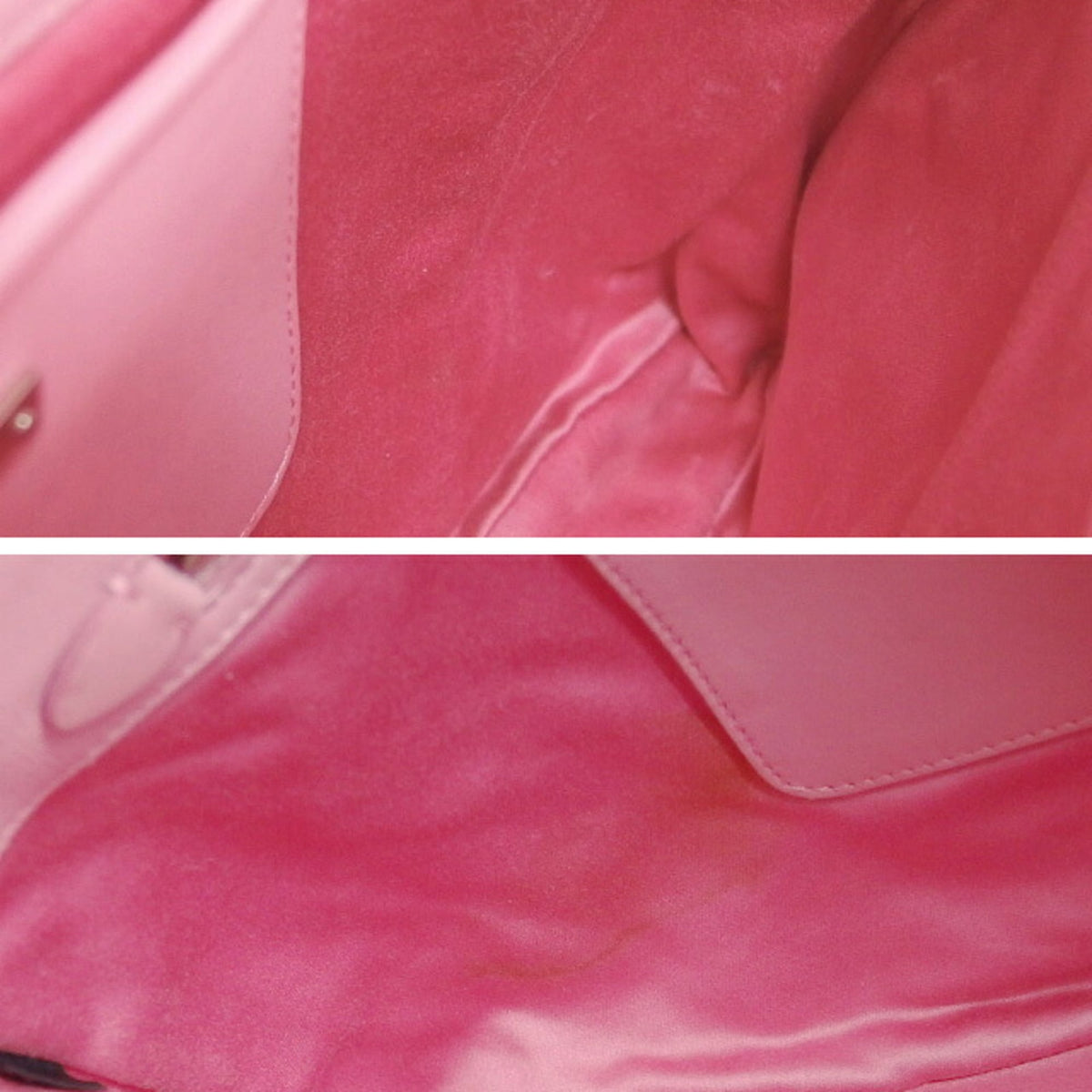 Miu Miu Matelasse Clear Pink Leather Clutch Bag Shoulder Bag (Pre-Owned)