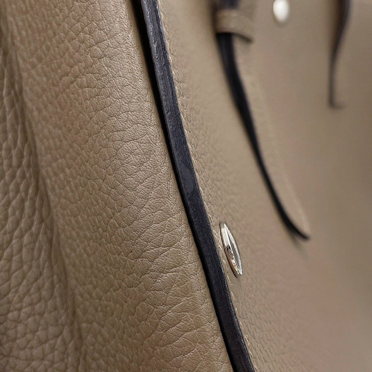 Hermes Etoupe Gray Taurillon Clemence Leather Handbag (Pre-Owned)