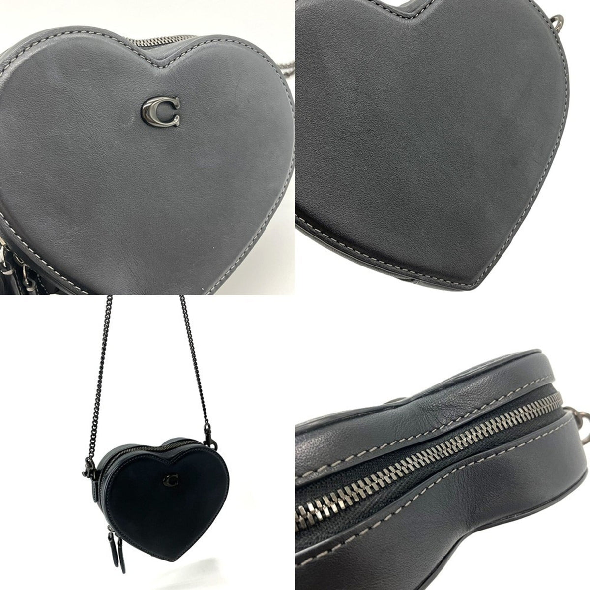 Coach Black Leather Shoulder Bag (Pre-Owned)