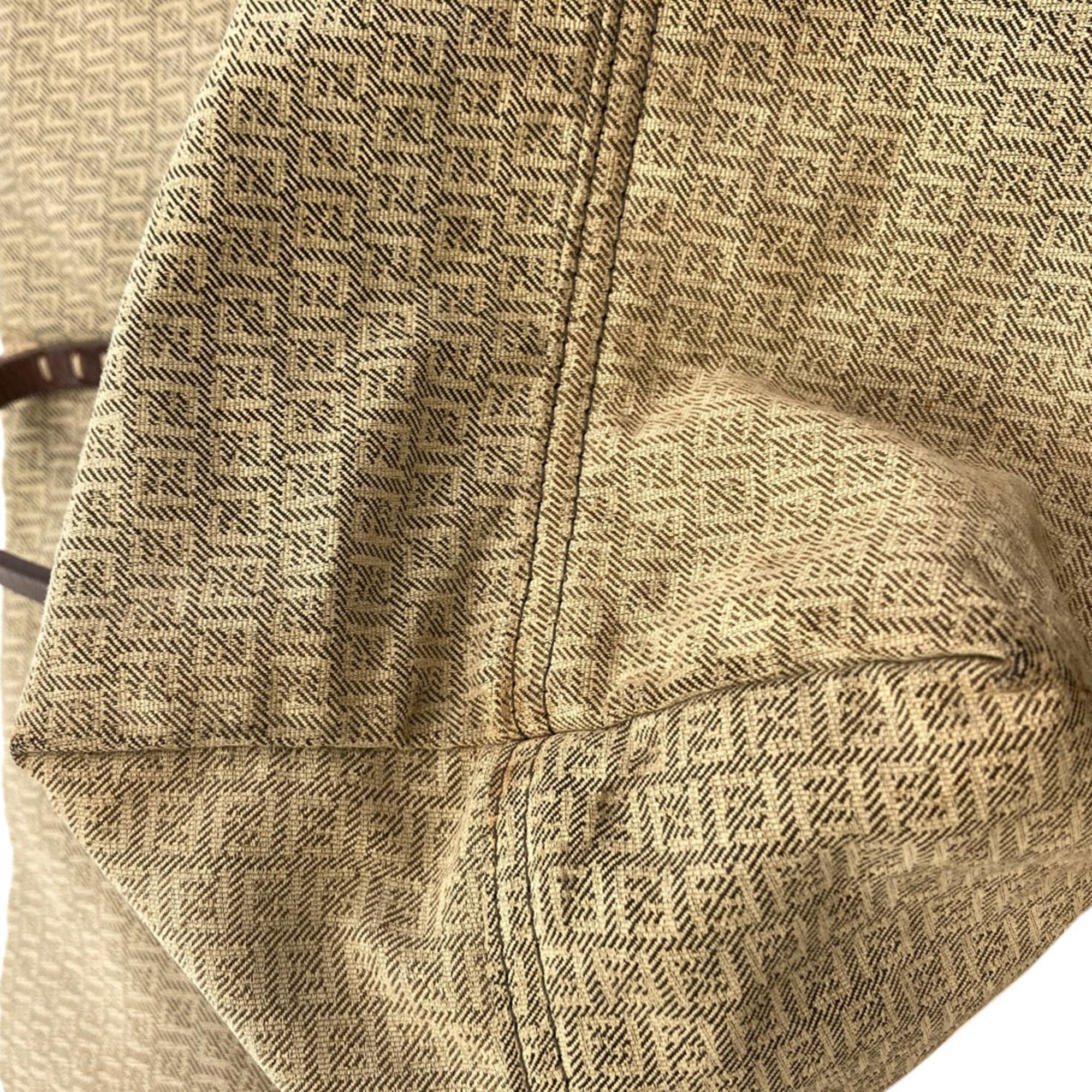 Fendi Zucchino Beige Canvas Tote Bag (Pre-Owned)