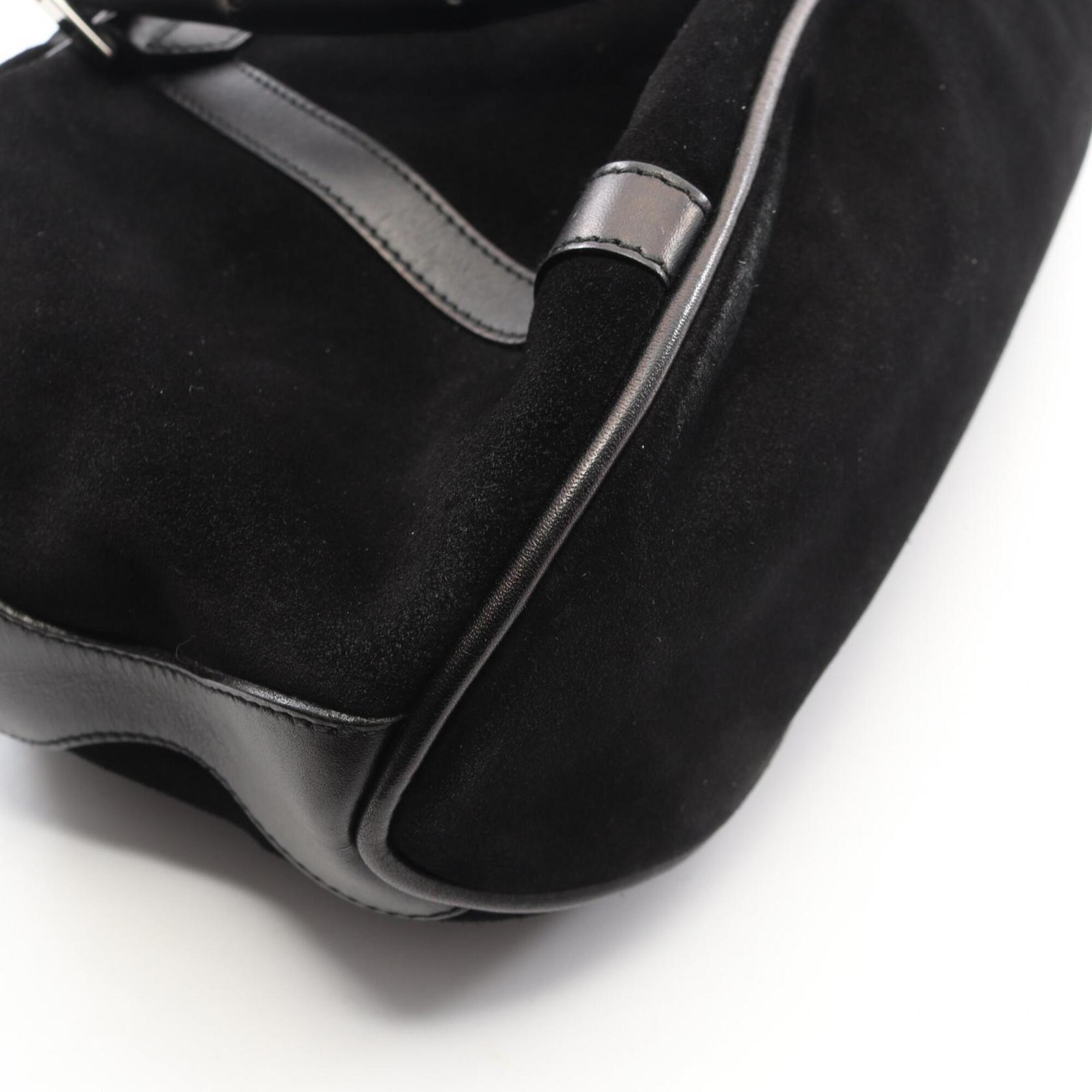 Gucci Black Suede Leather Handbag (Pre-Owned)