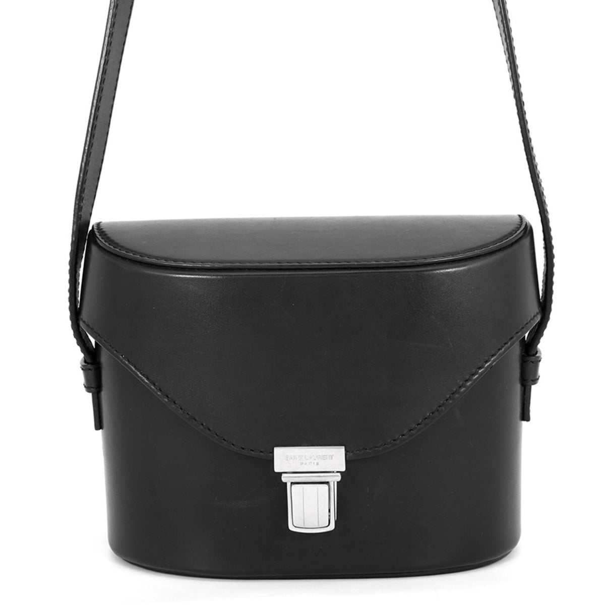 Yves Saint Laurent Black Leather Handbag Shoulder Bag (Pre-Owned)