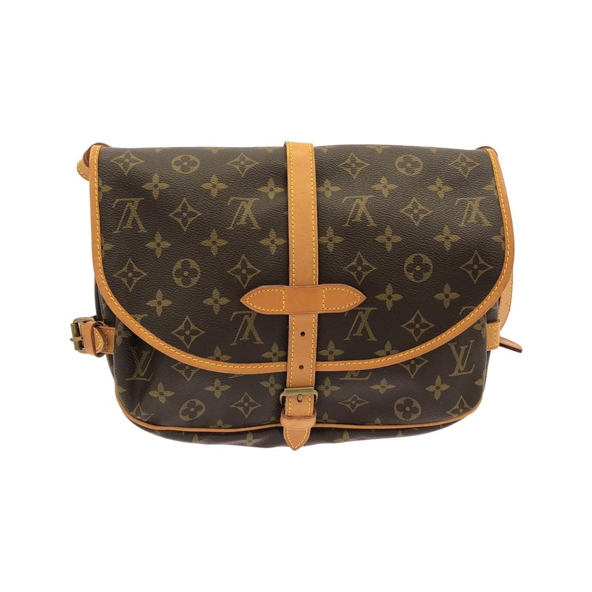 Louis Vuitton Marron Coated Canvas Shoulder Bag (Pre-Owned)