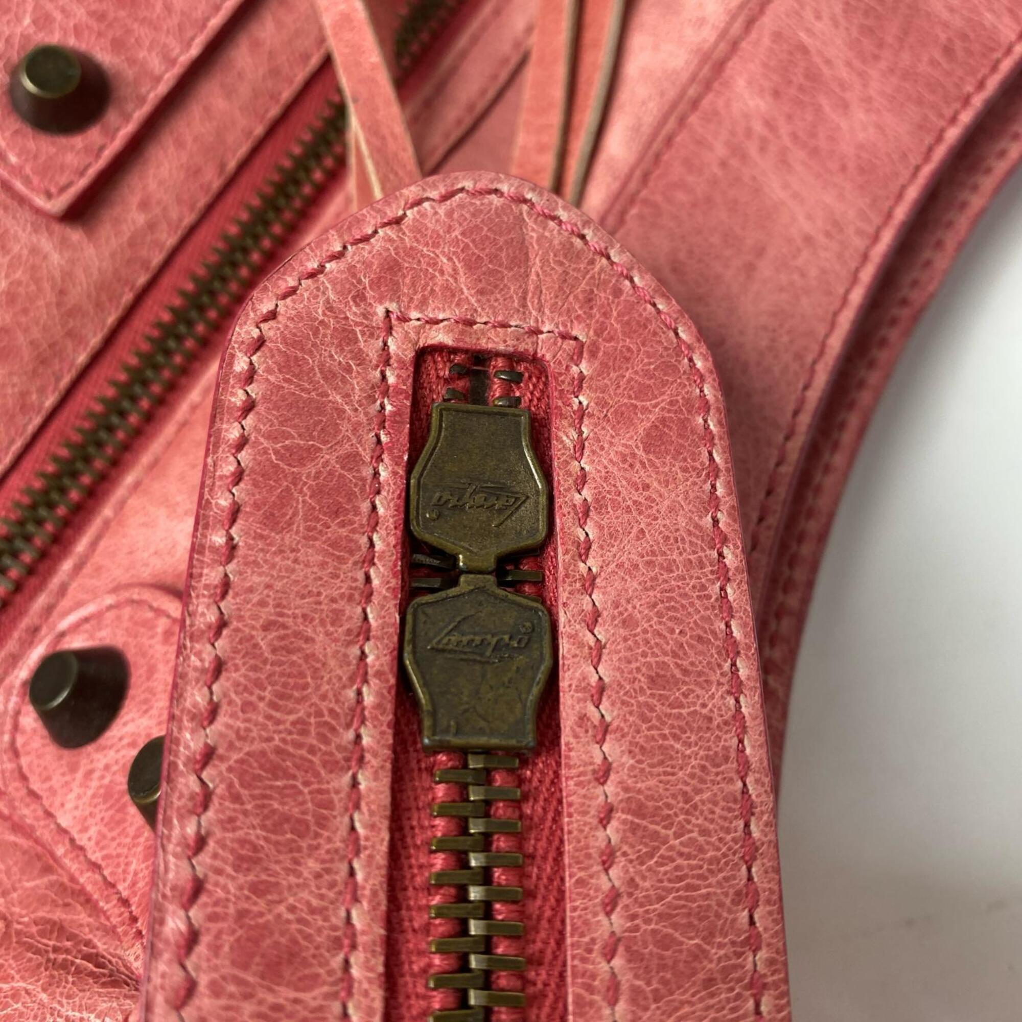 Balenciaga Pink Leather Handbag Shoulder Bag (Pre-Owned)