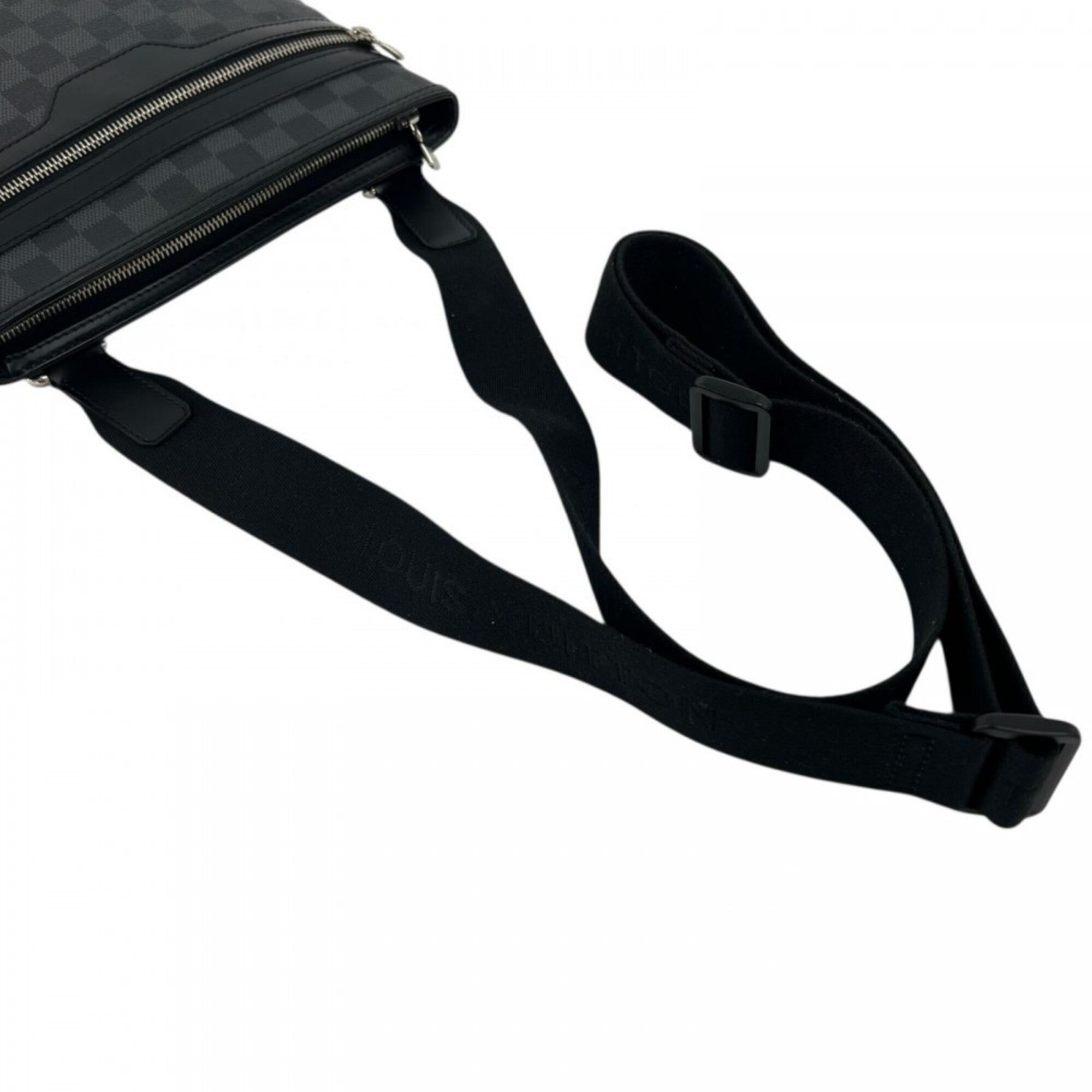 Louis Vuitton Black White Damier Graphite Shoulder Bag (Pre-Owned)