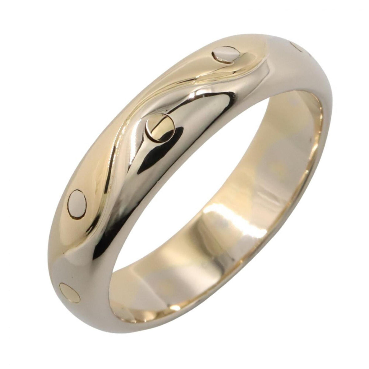 Bvlgari Gold Silver Yellow Gold (18K) White Gold (18K) Band Ring (Pre-Owned)