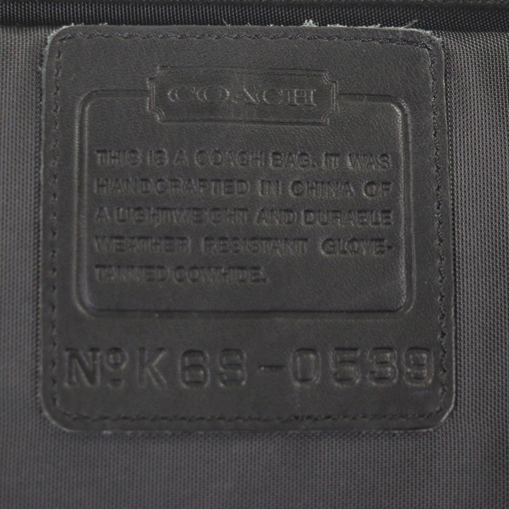 Coach Black Leather Nylon Briefcase Shoulder Bag (Pre-Owned)