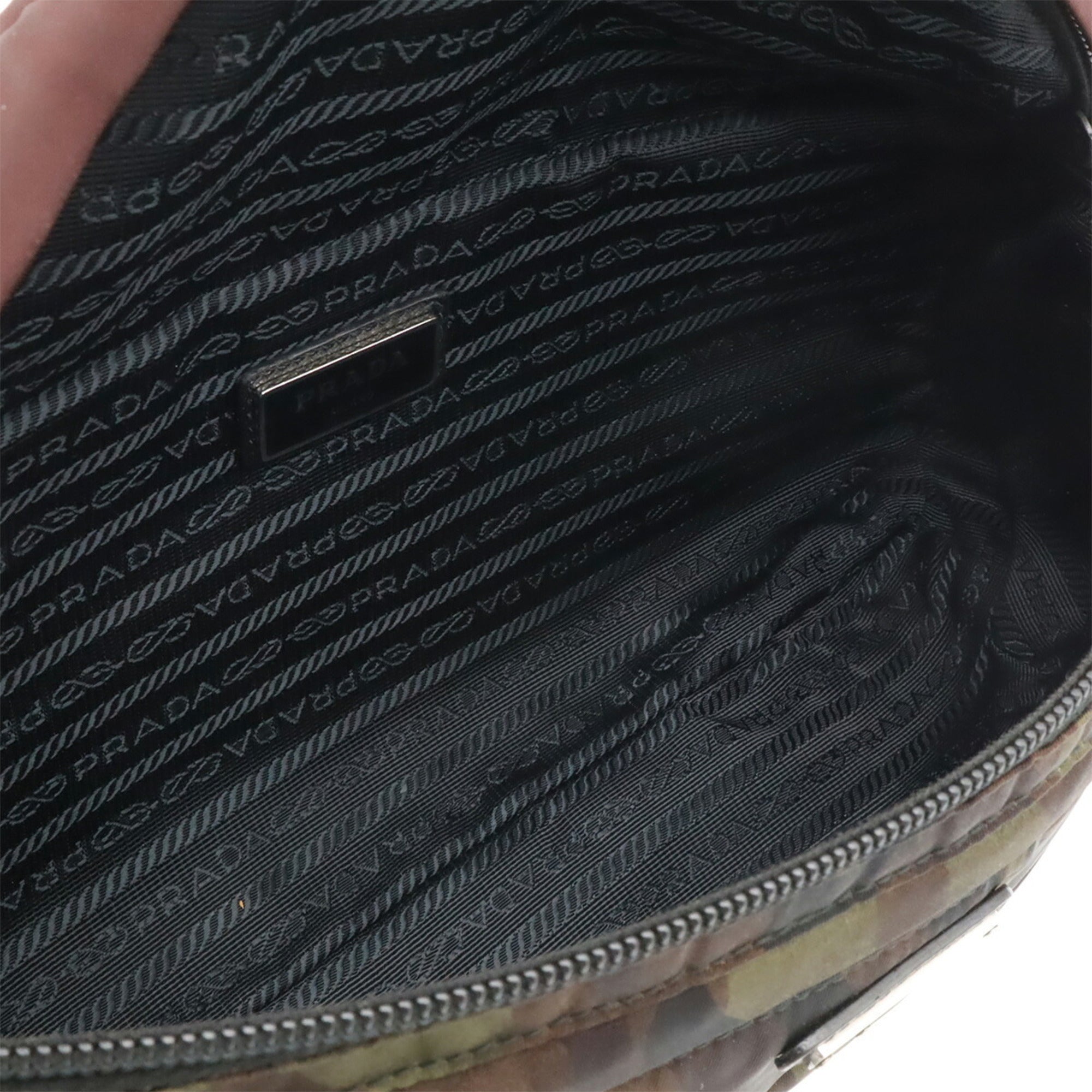 Prada Black Camouflage Green Nylon Pouch Sling Bag (Pre-Owned)