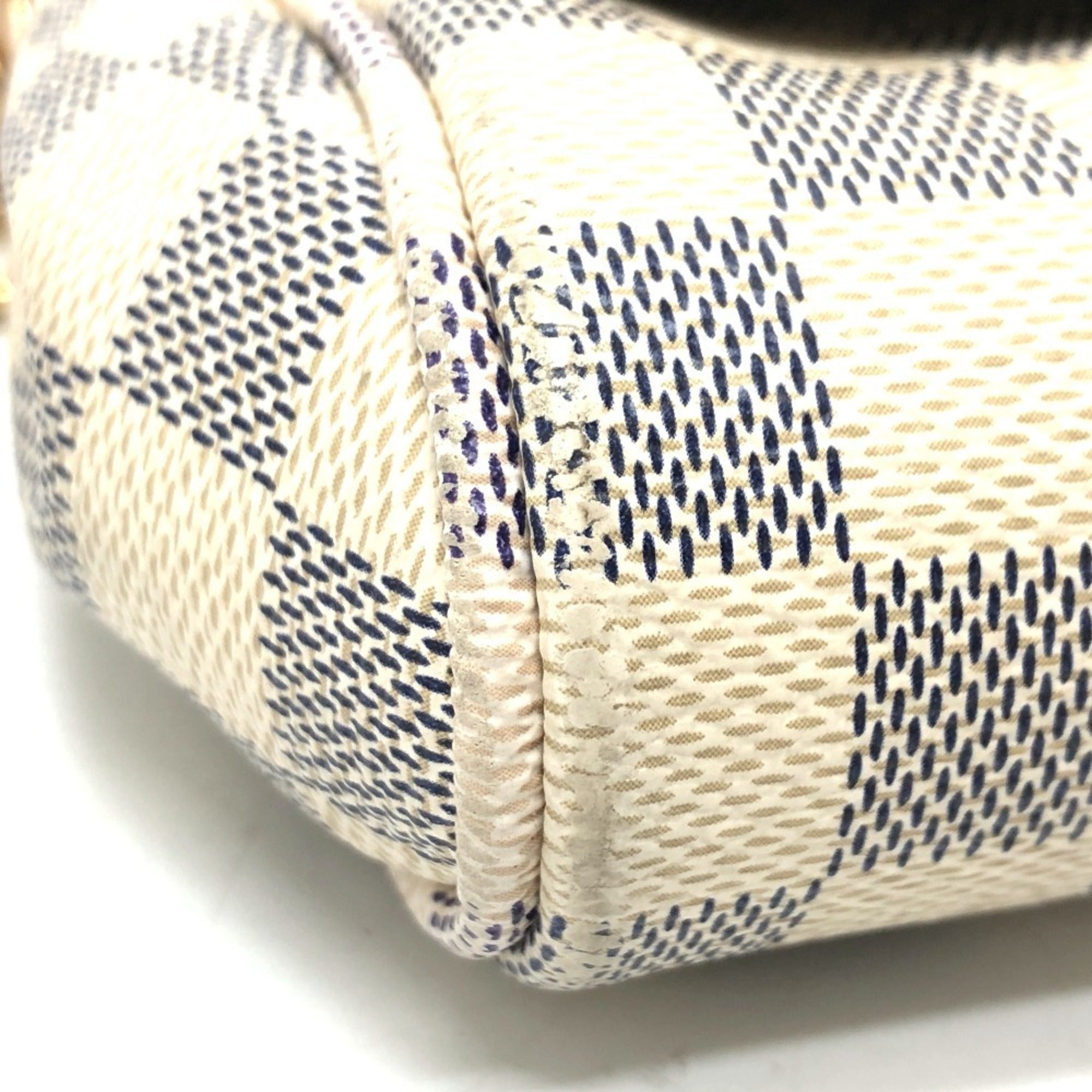 Louis Vuitton Brown Galle White Damier Azur Shoulder Bag (Pre-Owned)