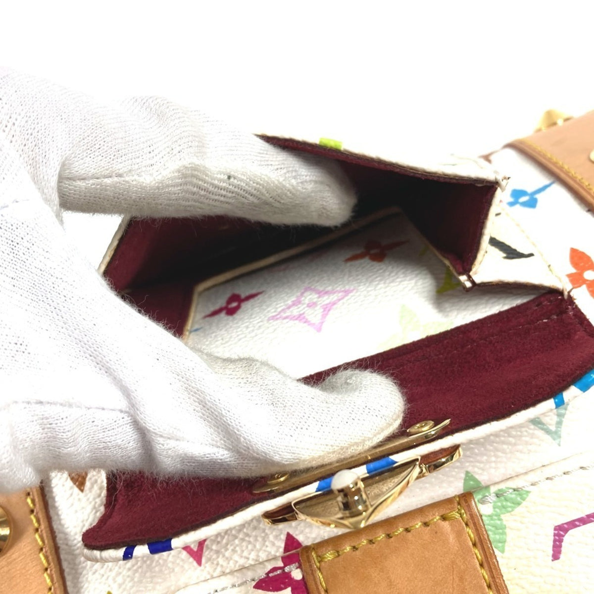 Louis Vuitton Monogram Multicolore Blanc White Monogram Multicolore Boston Bag Handbag (Pre-Owned)