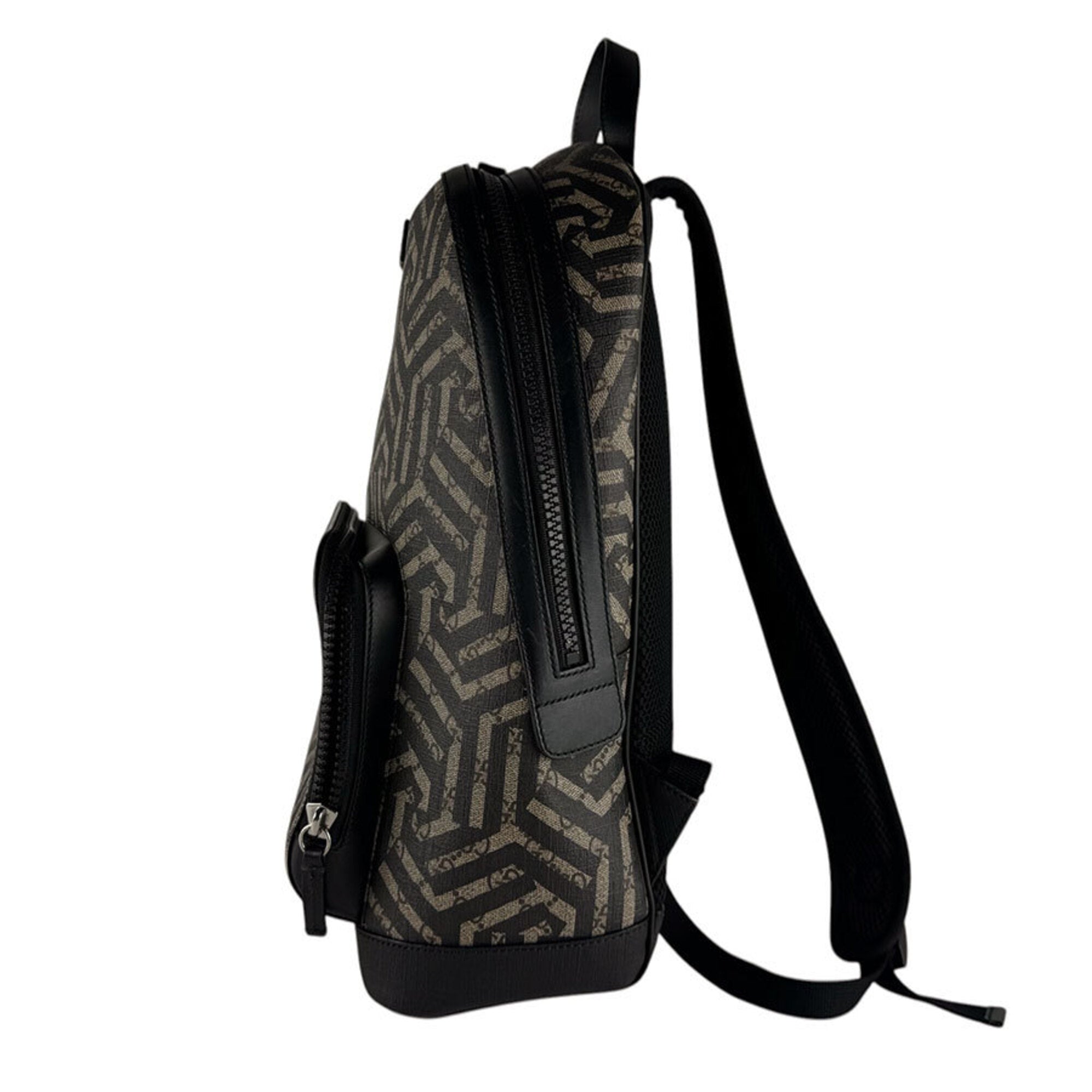 Gucci Black Brown Gg Supreme Backpack (Pre-Owned)