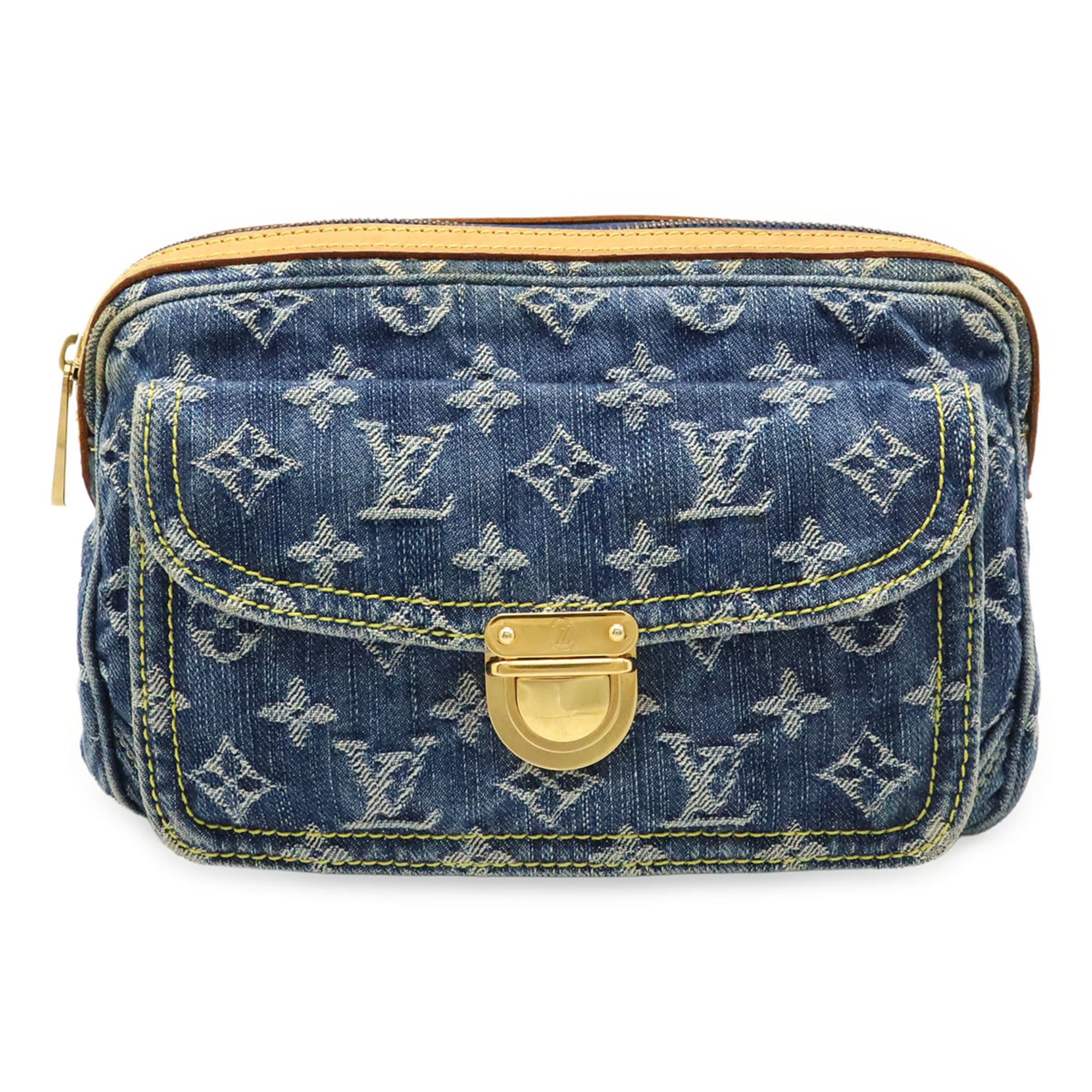 Louis Vuitton Blue Monogram Denim Fanny Pack Shoulder Bag (Pre-Owned)