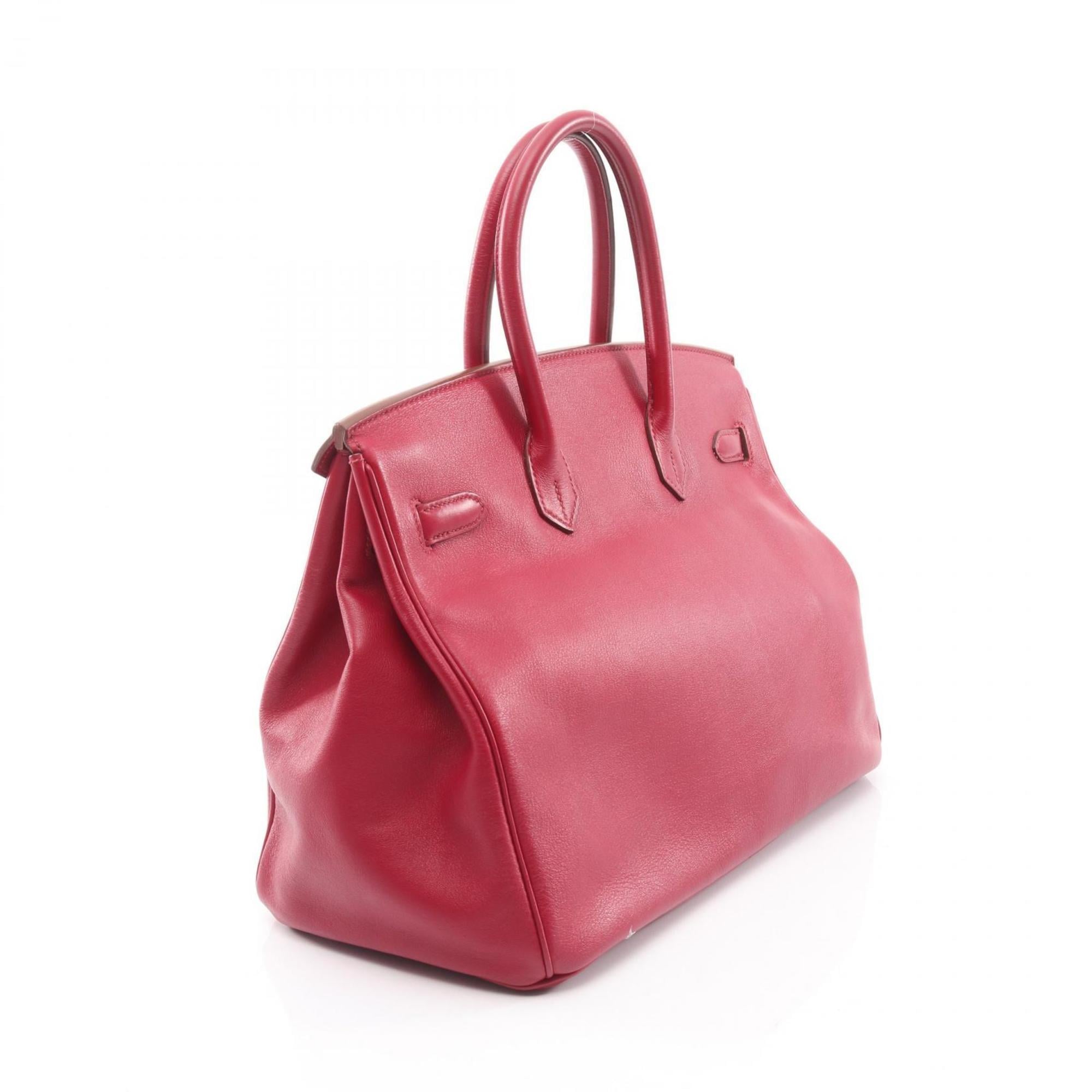 Hermes Pink Leather Handbag (Pre-Owned)