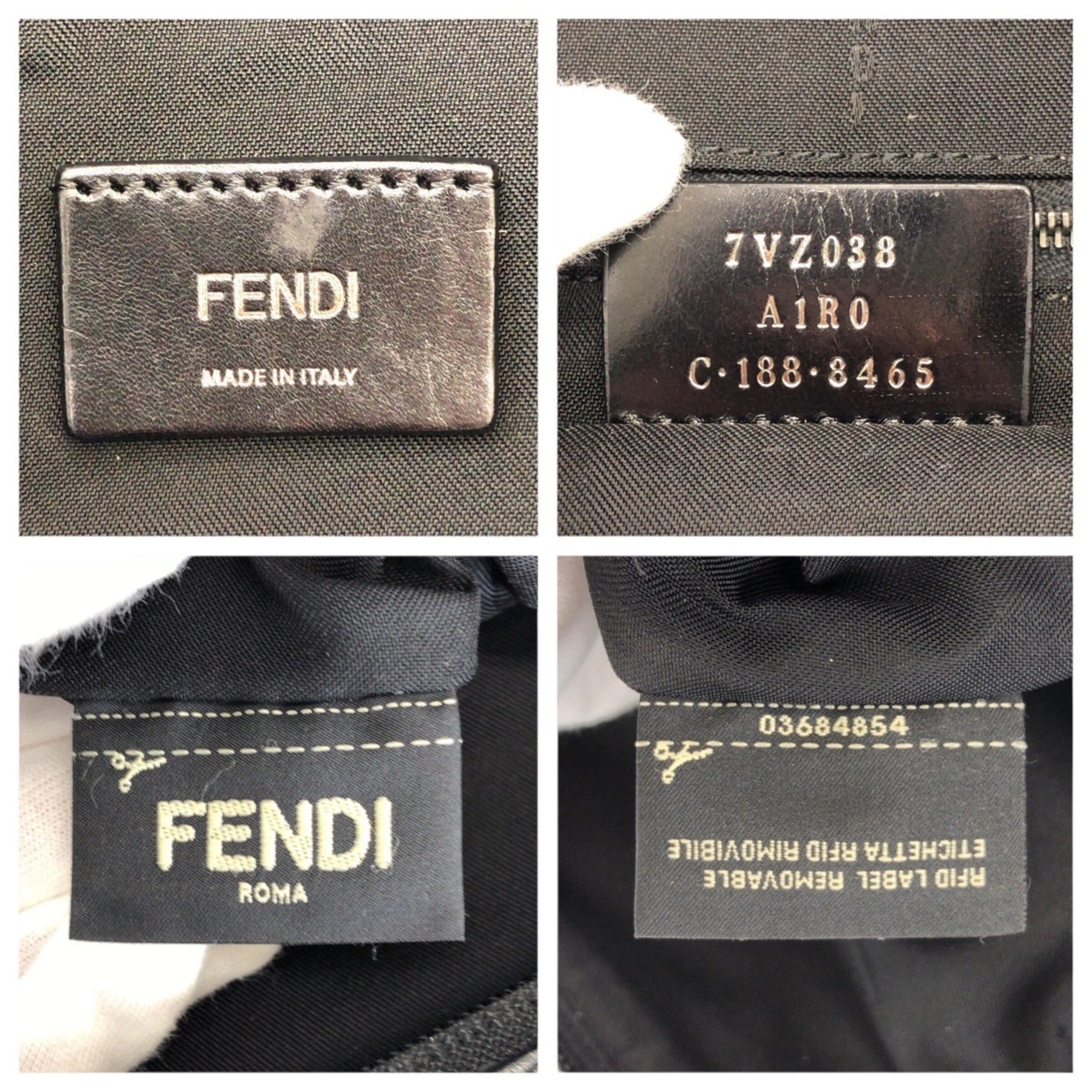 Fendi Black Nylon Leather Backpack (Pre-Owned)