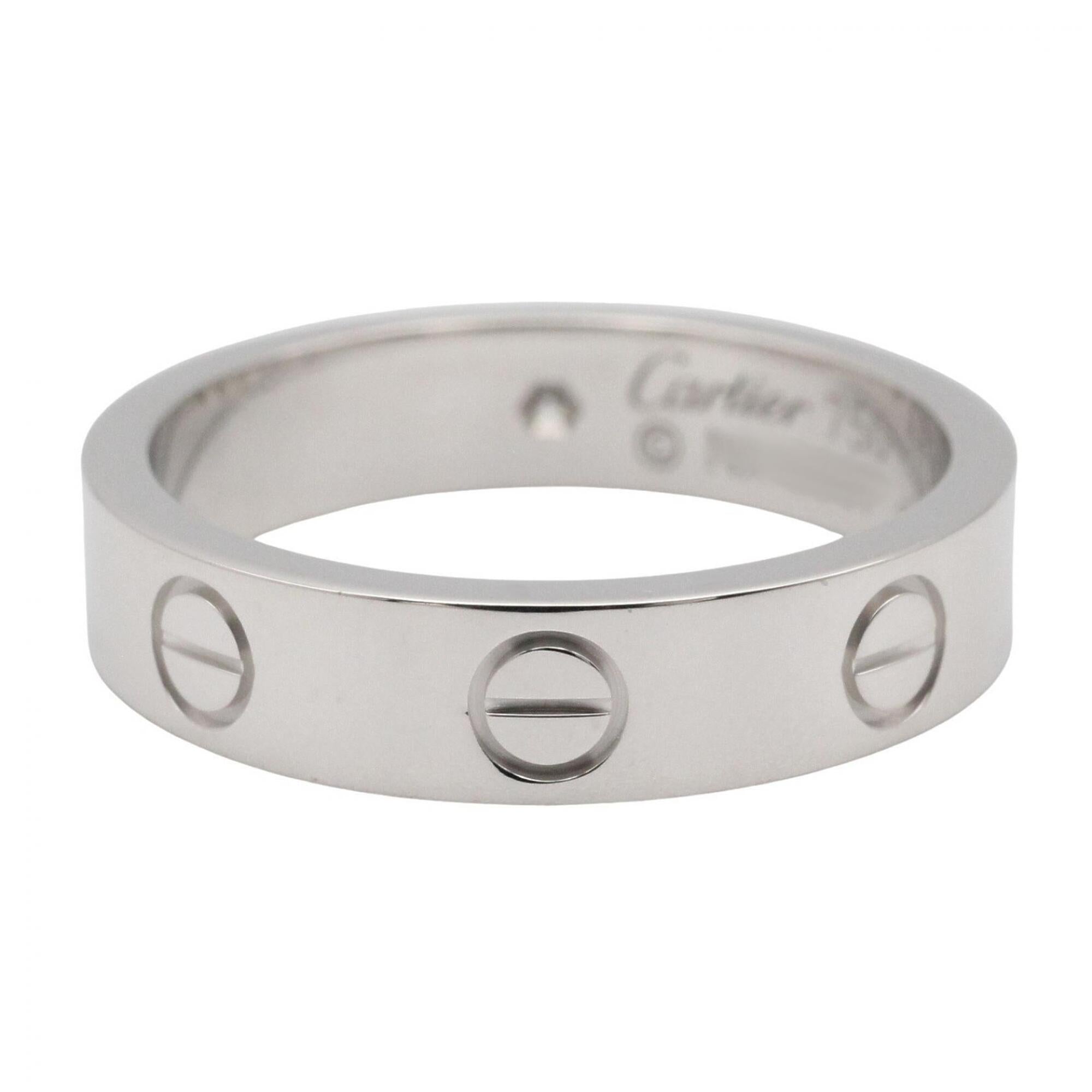Cartier Silver Clear White Gold (18K) Band Ring (Pre-Owned)