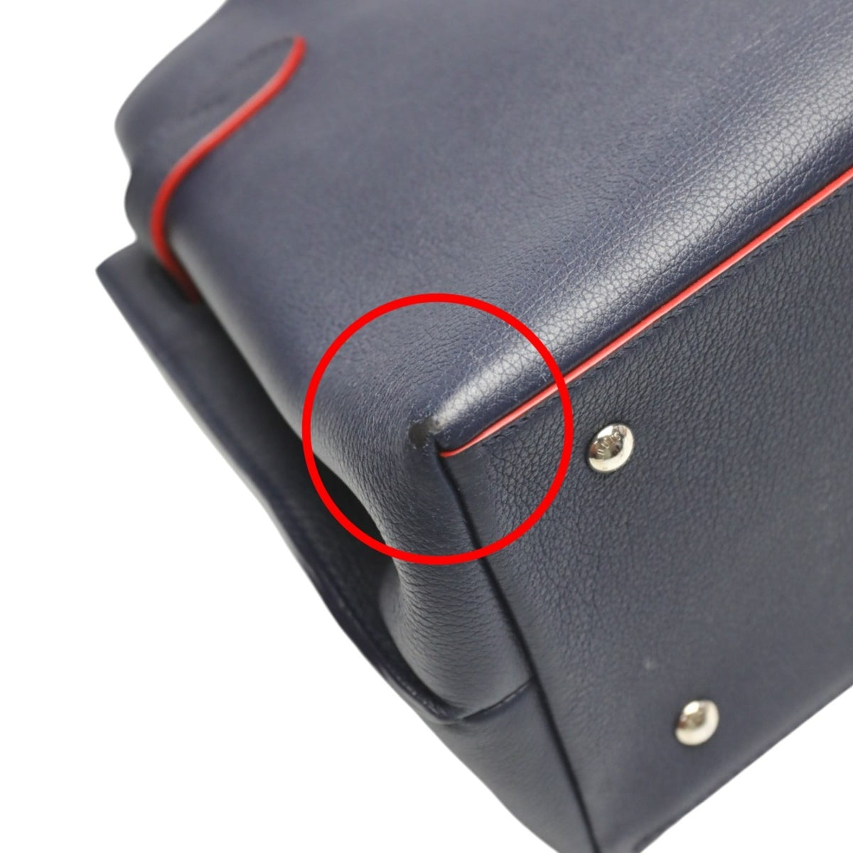 Louis Vuitton Navy Red Color Handbag (Pre-Owned)