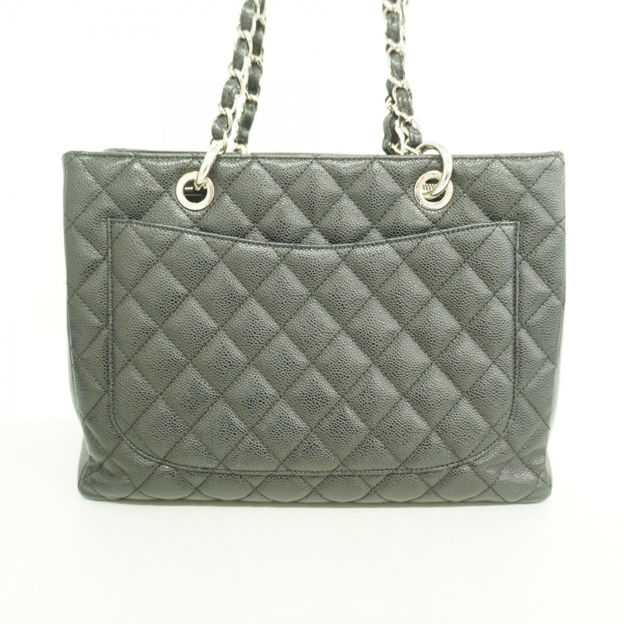 Chanel Black Grained Calfskin Tote Bag (Pre-Owned)