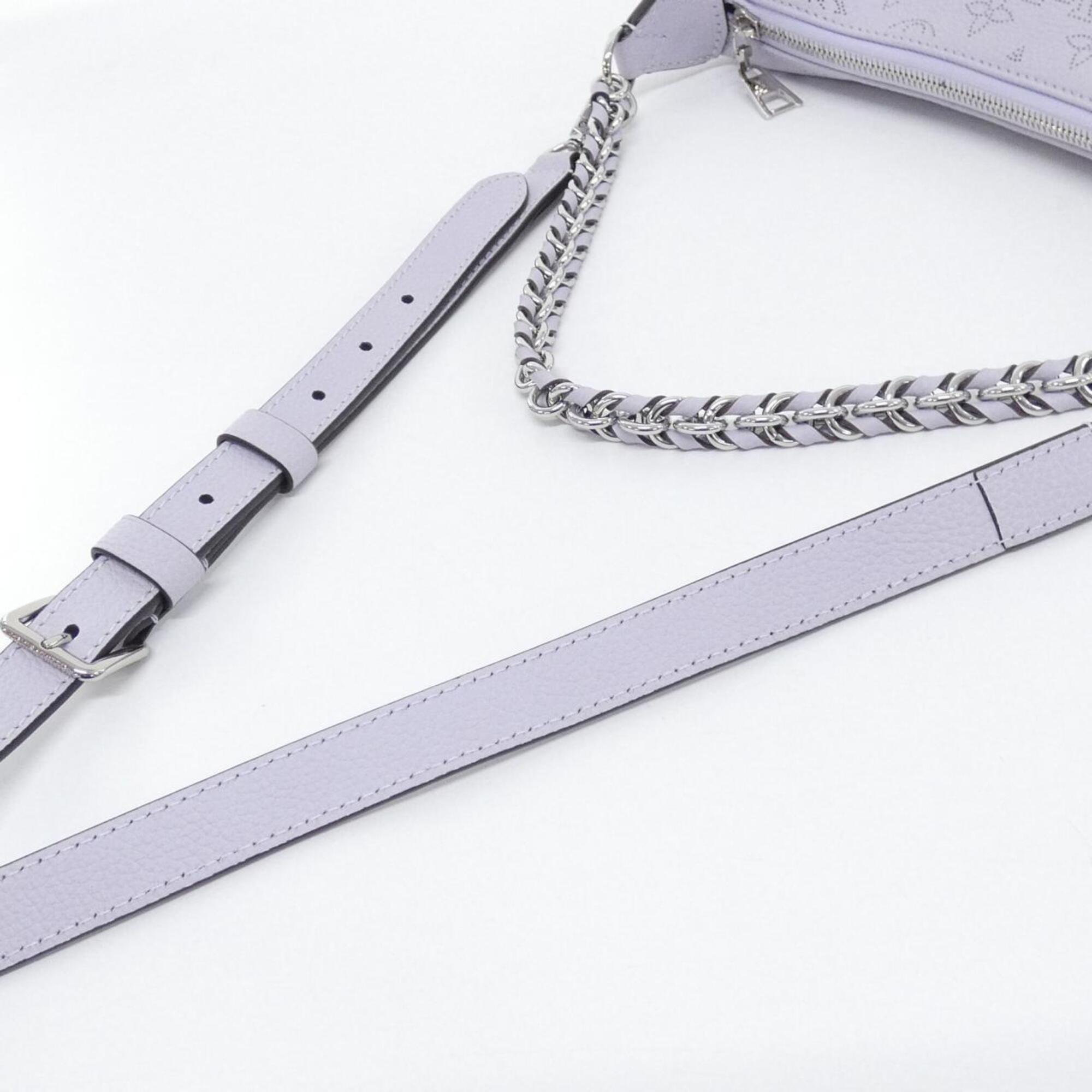 Louis Vuitton Purple Leather Pouch Shoulder Bag (Pre-Owned)