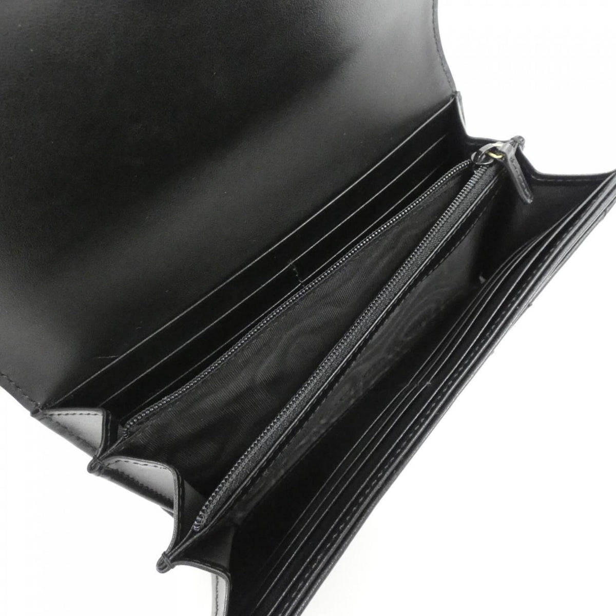 Gucci Black Quilting Leather Long Wallet (Bi-Fold) (Pre-Owned)