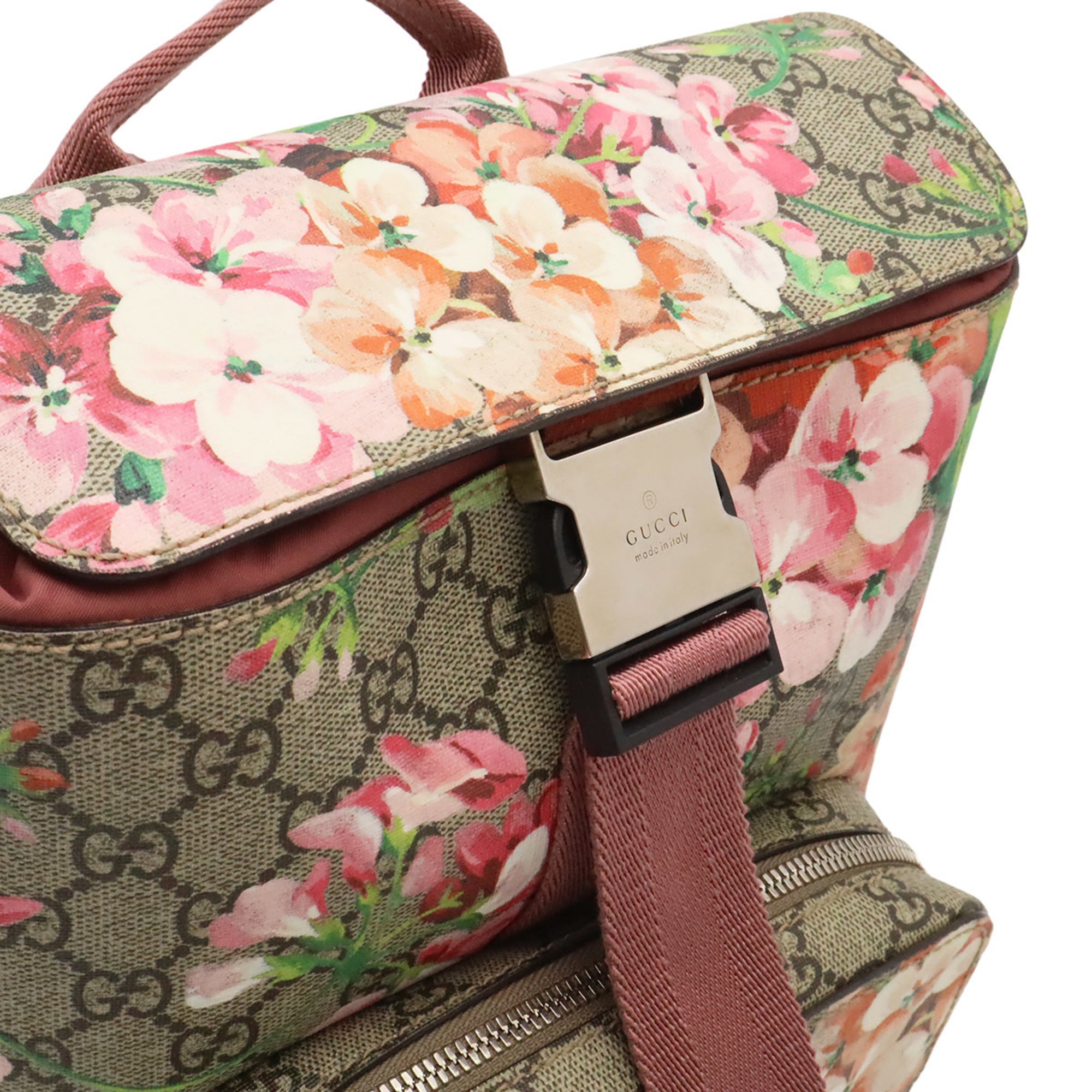 Gucci Beige Pink Multi-Color Pink Gg Supreme Backpack (Pre-Owned)