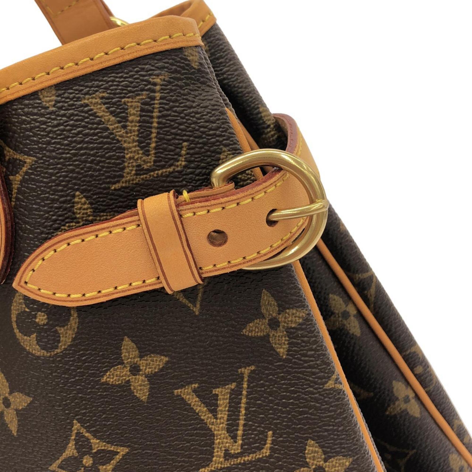 Louis Vuitton Marron Coated Canvas Shoulder Bag (Pre-Owned)